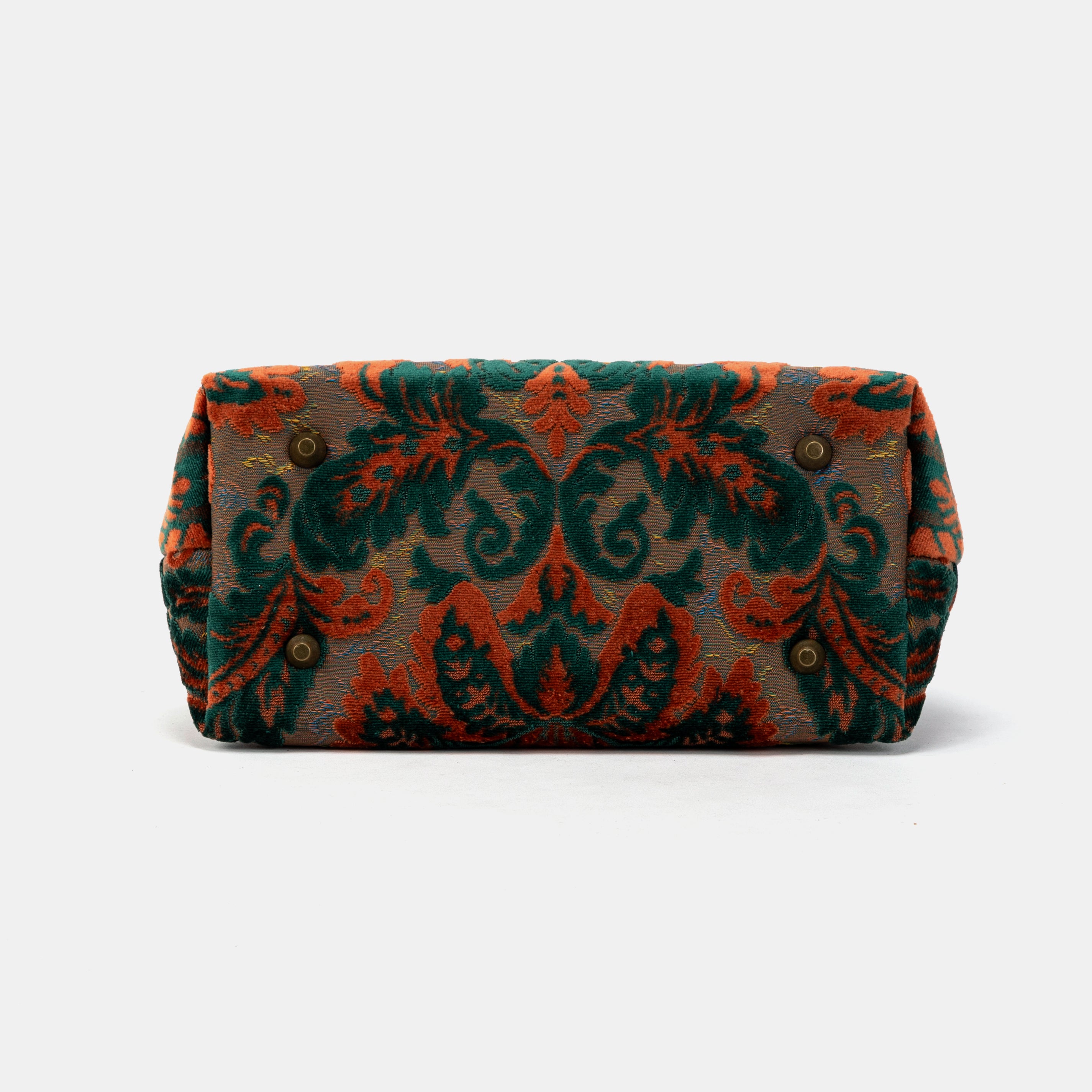 Burnout Velvet Revival Jade Carpet Satchel bottom