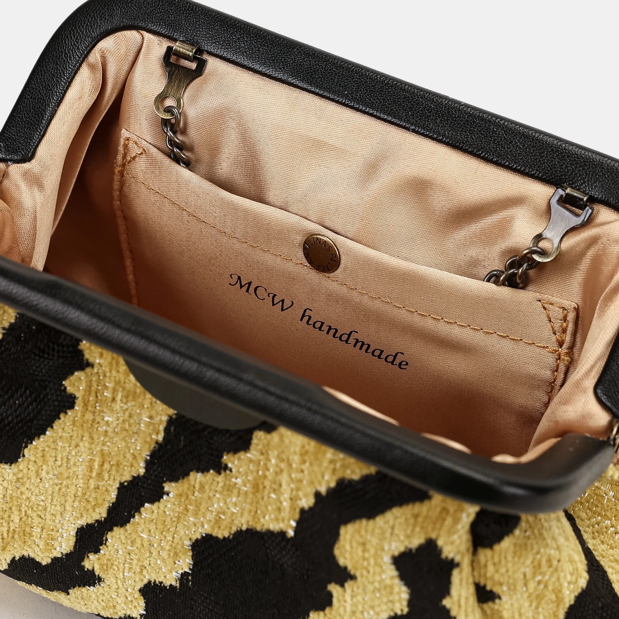 Tiger Stripe Evening Bag Clutch Carpetbag of America detail