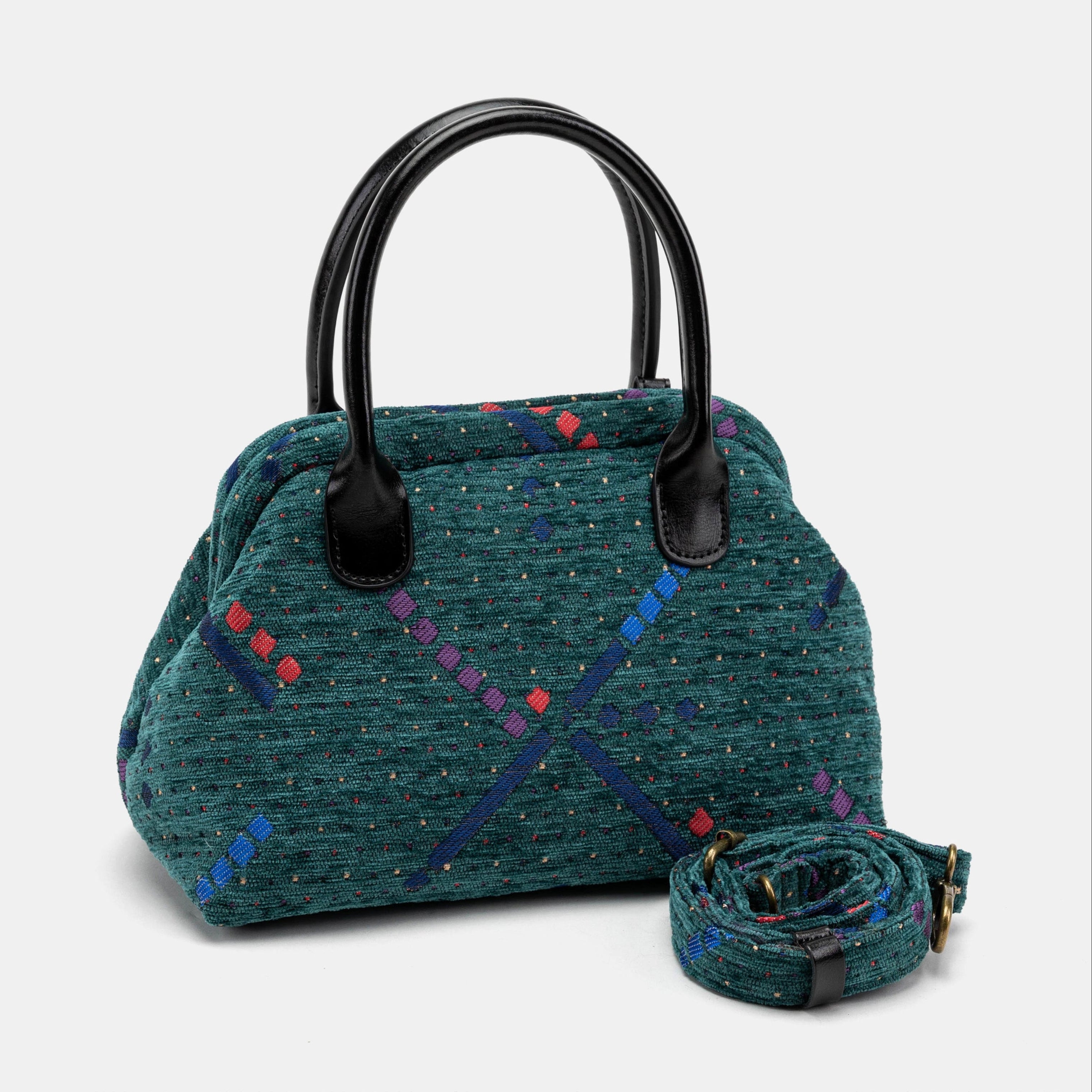 PDX Portland Airport Carpet Satchel with shoulder strap