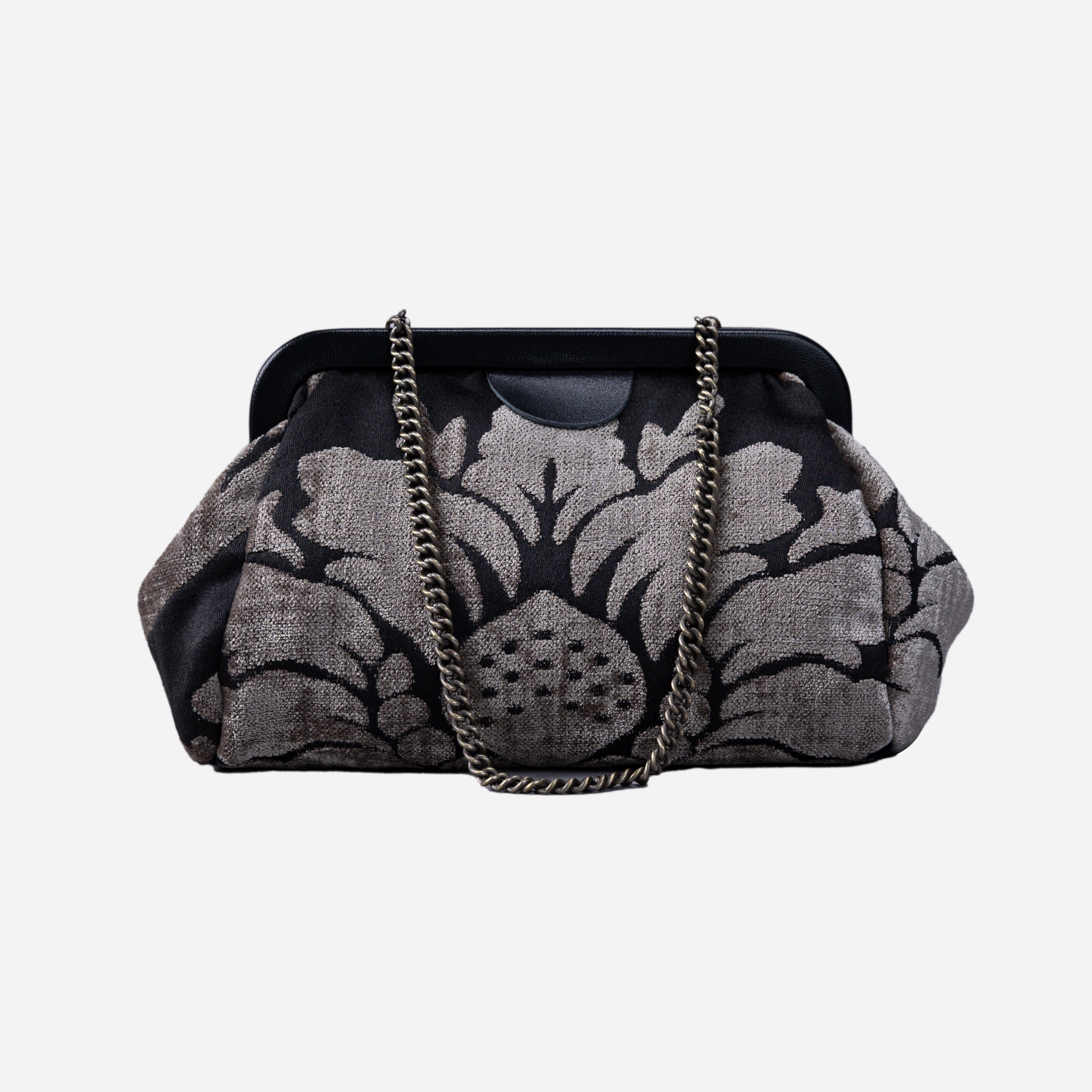 Luxury Damask Ivory Evening Bag Clutch