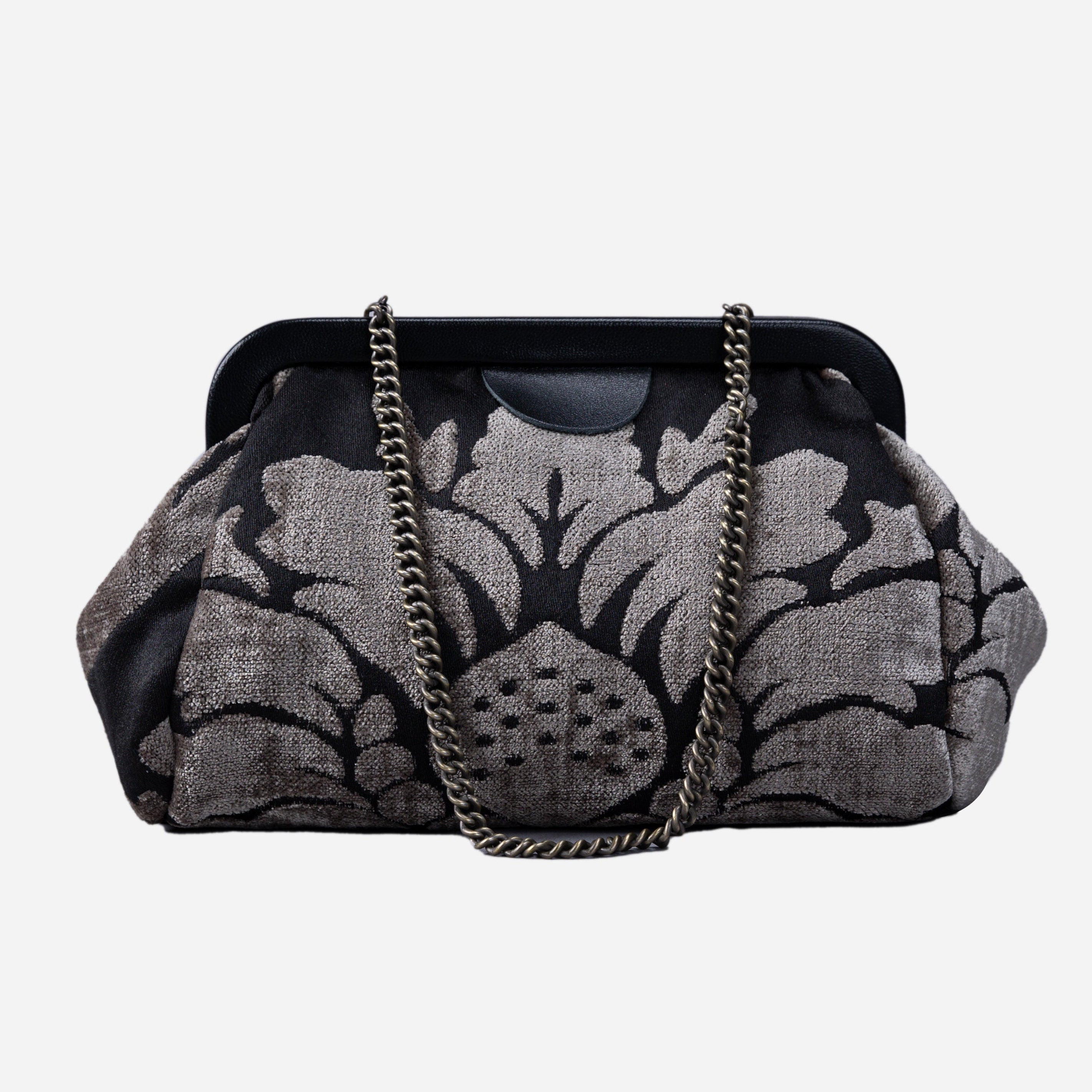 Luxury Damask Ivory Evening Bag Clutch