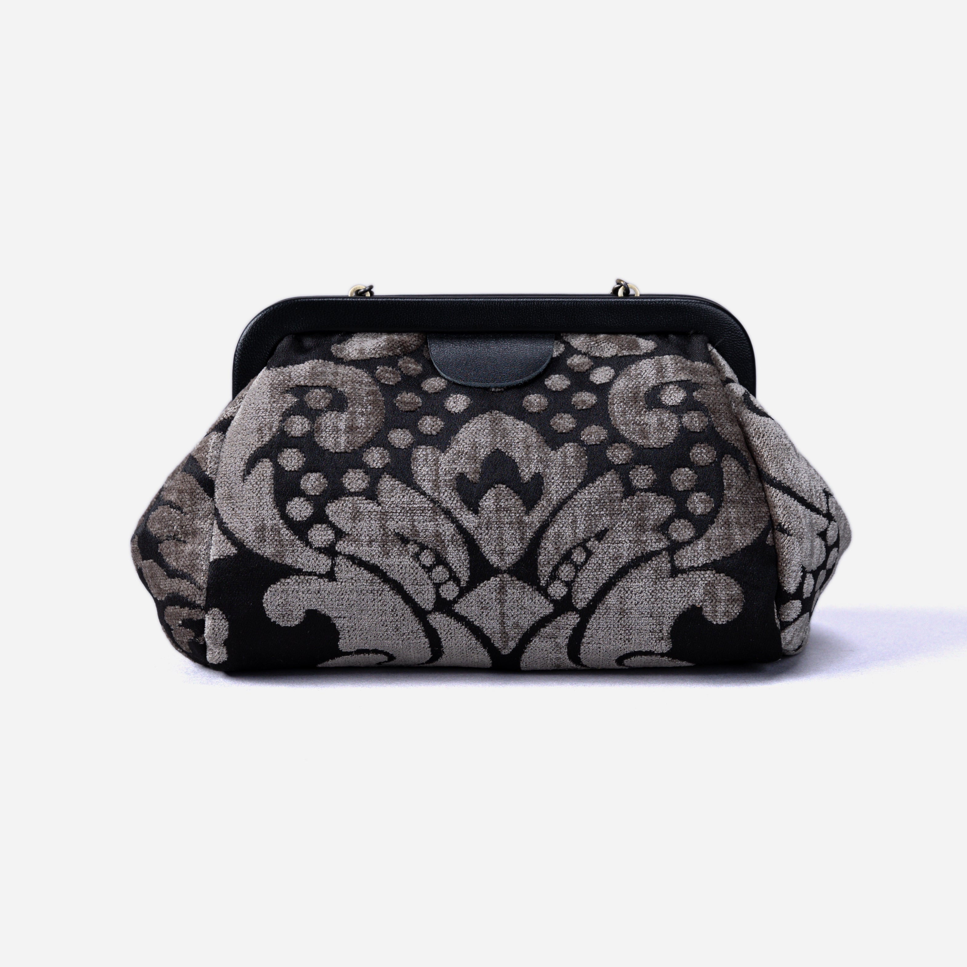 Luxury Damask Ivory Evening Bag Clutch