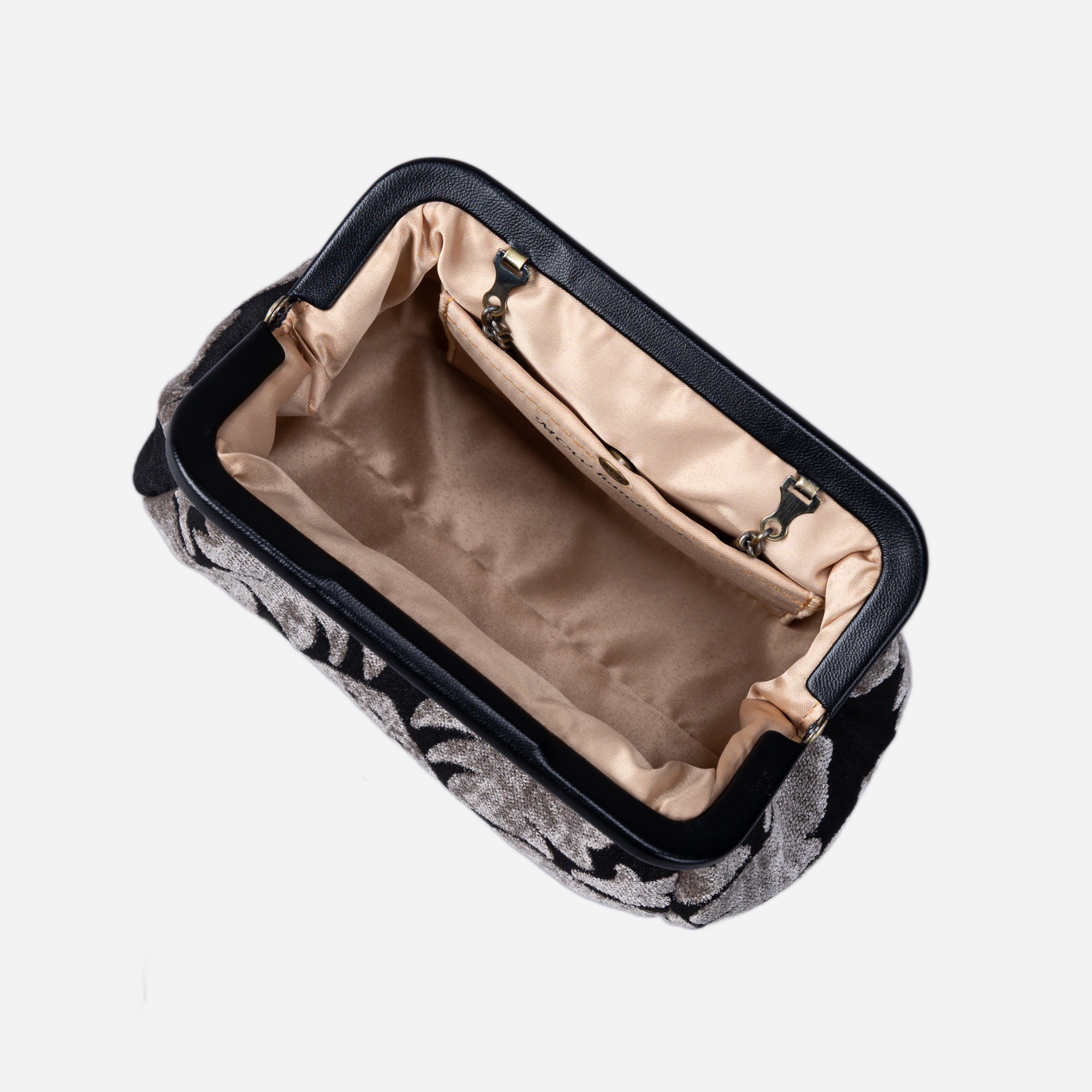 Luxury Damask Ivory Evening Bag Clutch
