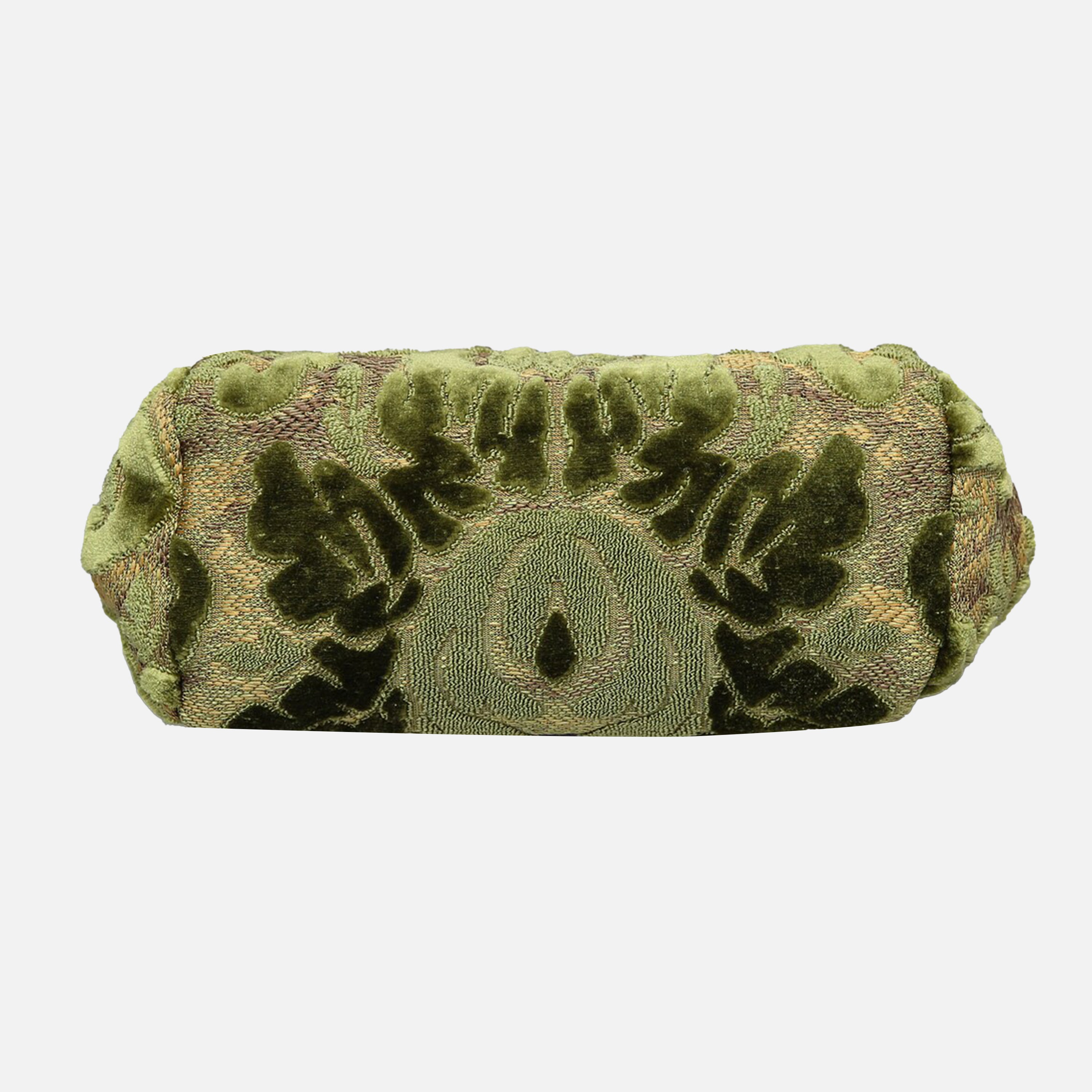 Burnout Velvet Fern Green Evening Bag Clutch carpet bag MCW Handmade-4