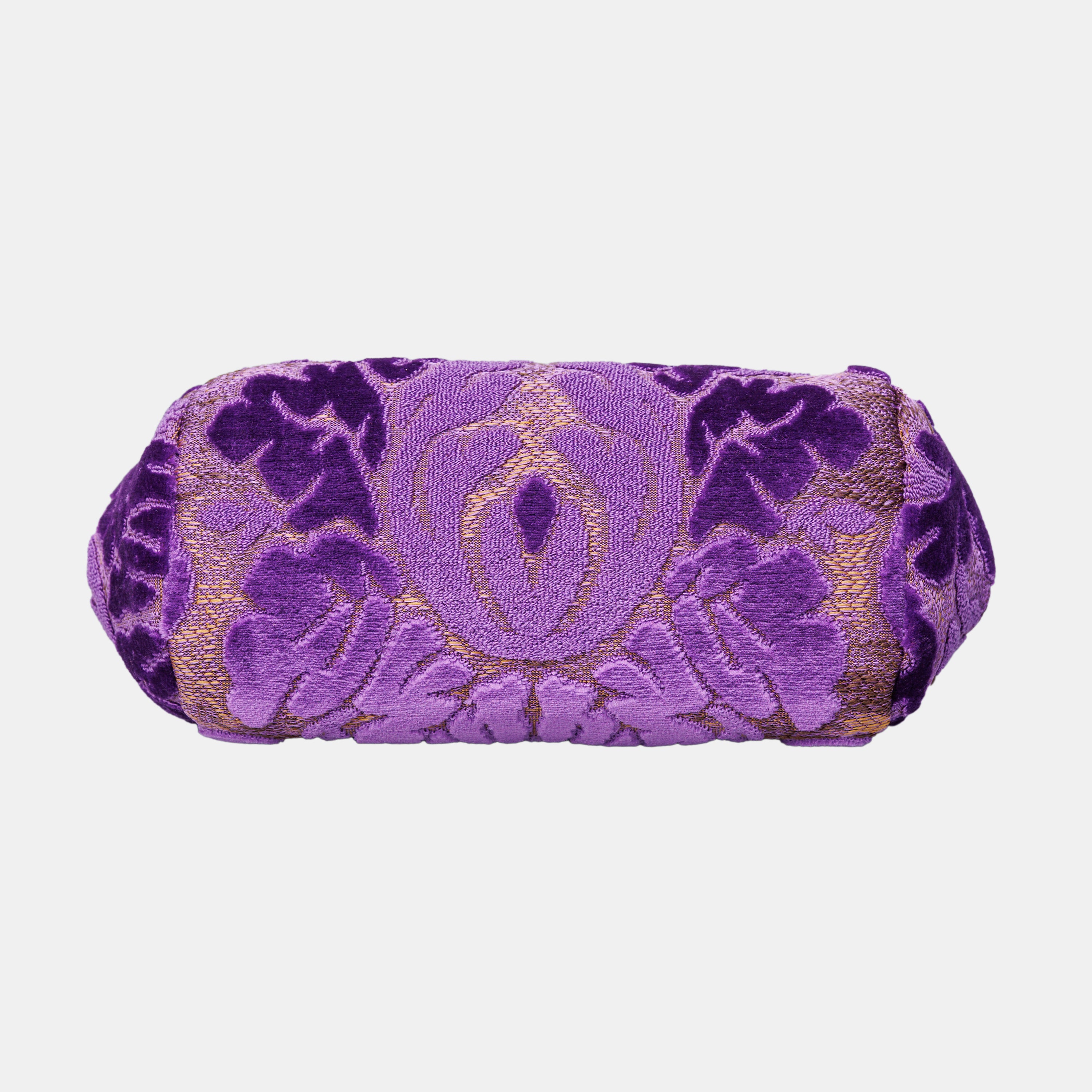 Burnout Velvet Purple Evening Bag Clutch carpet bag MCW Handmade-4