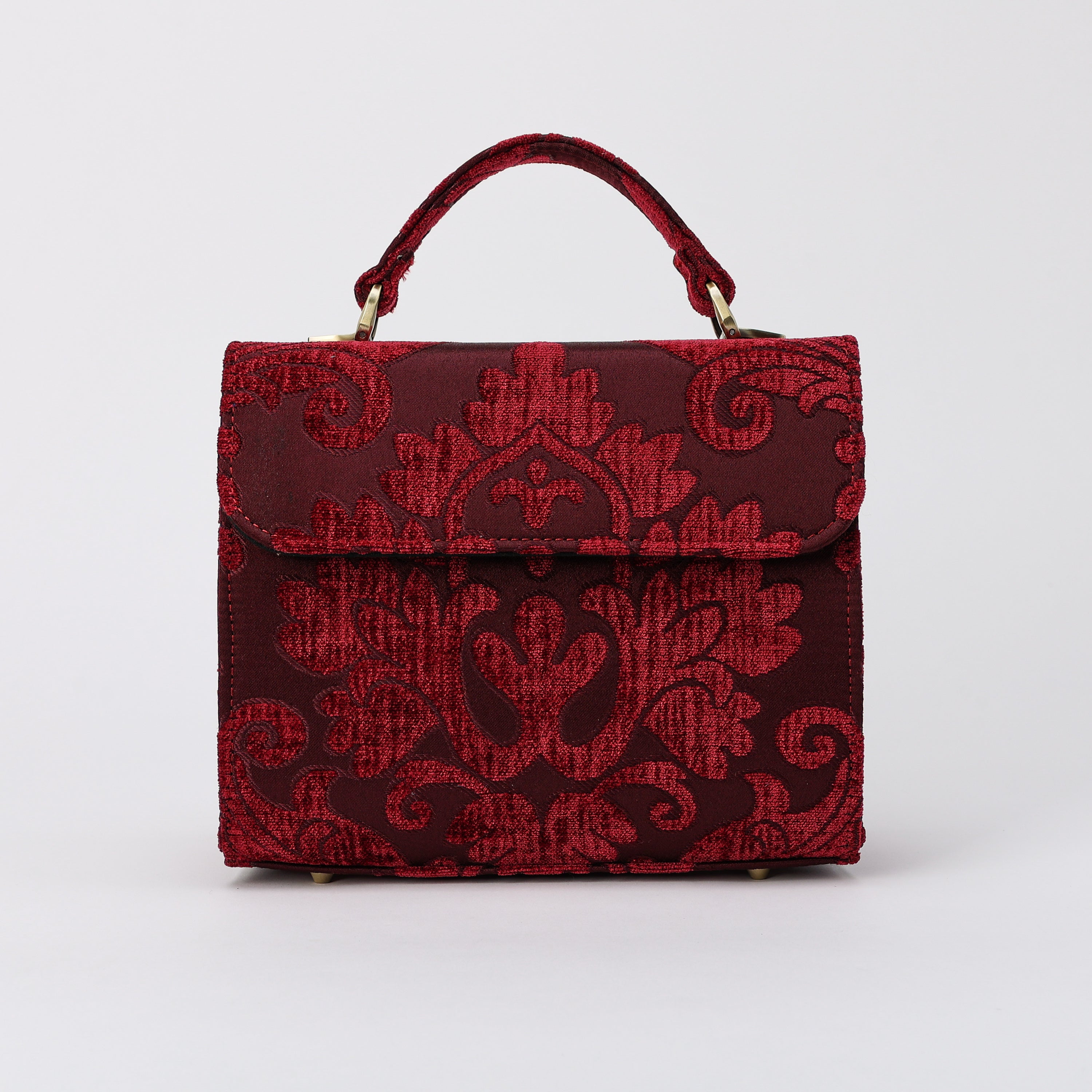 Queen Wine Flap Satchel carpet bag MCW Handmade
