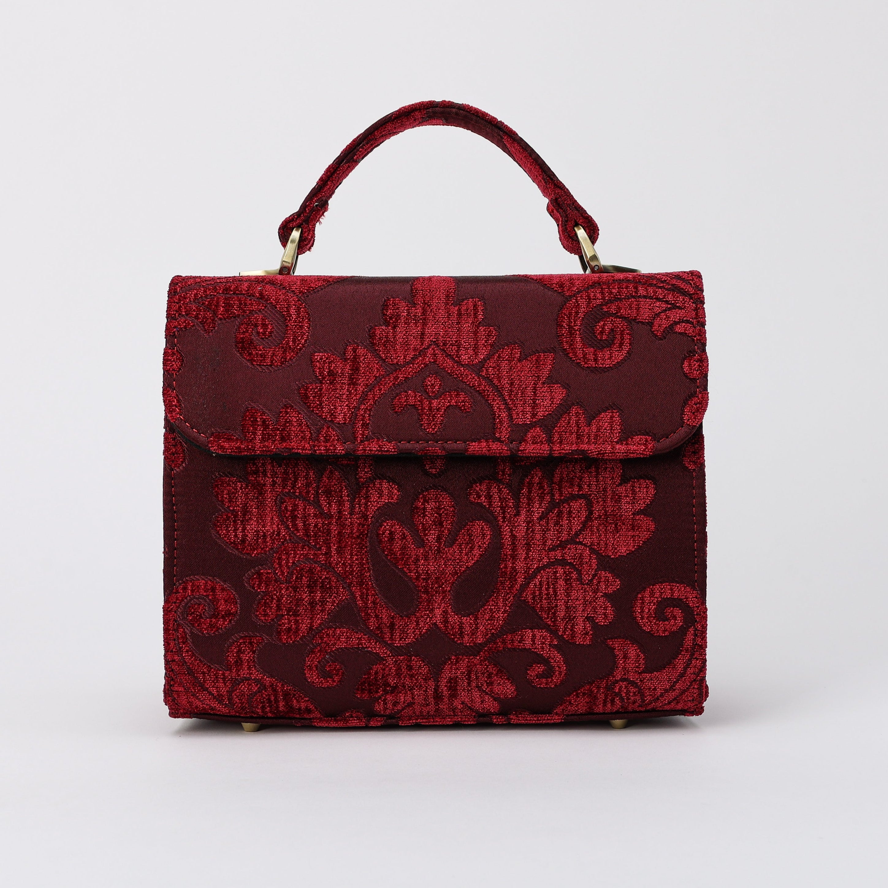 Queen Wine Flap Satchel carpet bag MCW Handmade