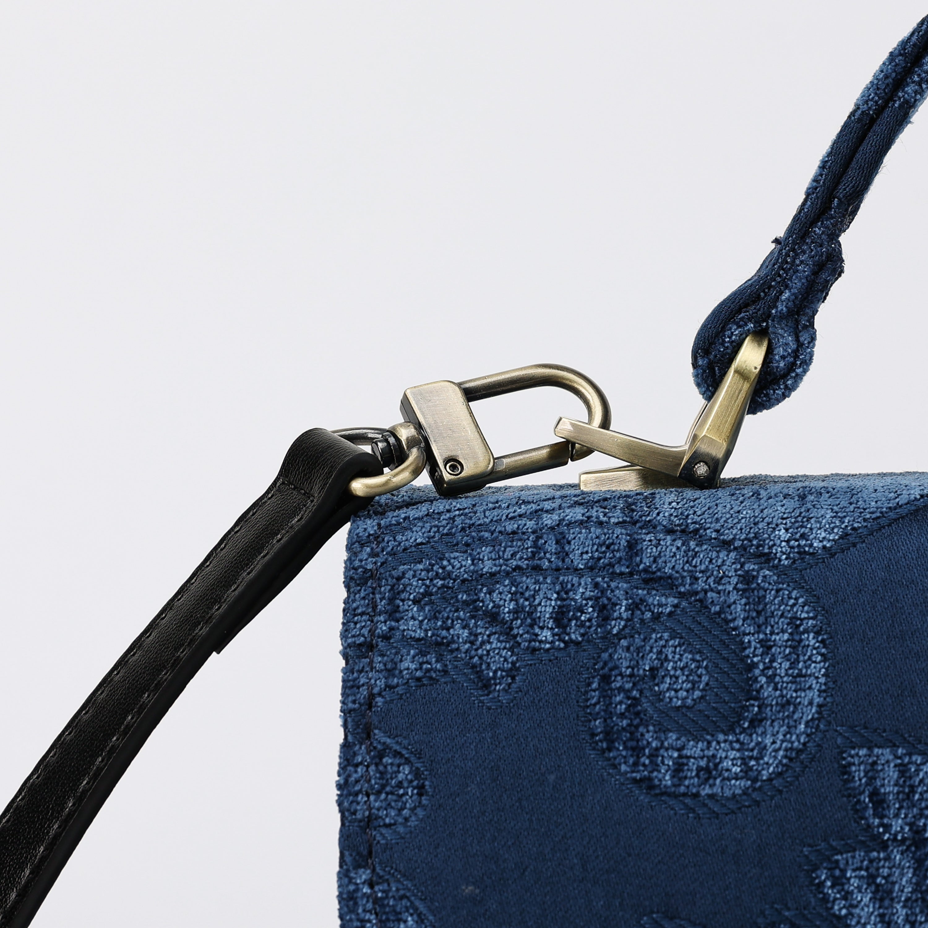 Queen Royal Blue Flap Satchel carpet bag MCW Handmade-7