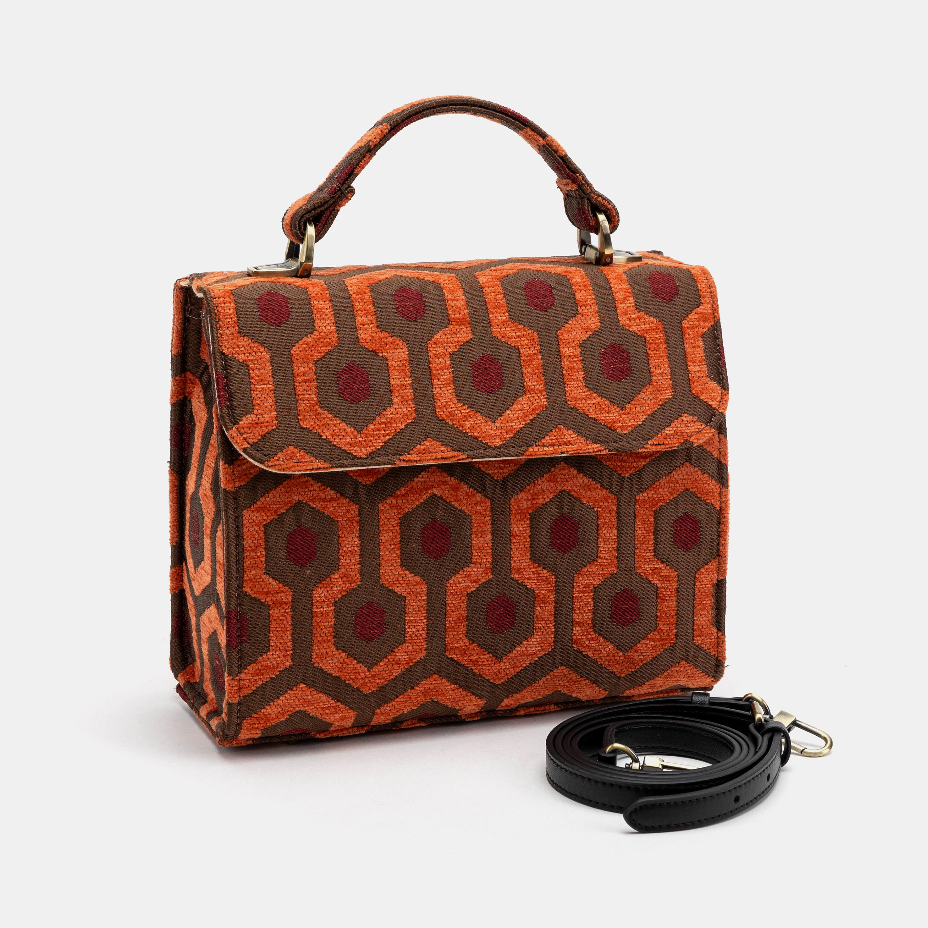 "The Shining" Overlook Hotel Flap Satchel Carpetbag of America with shoulder strap