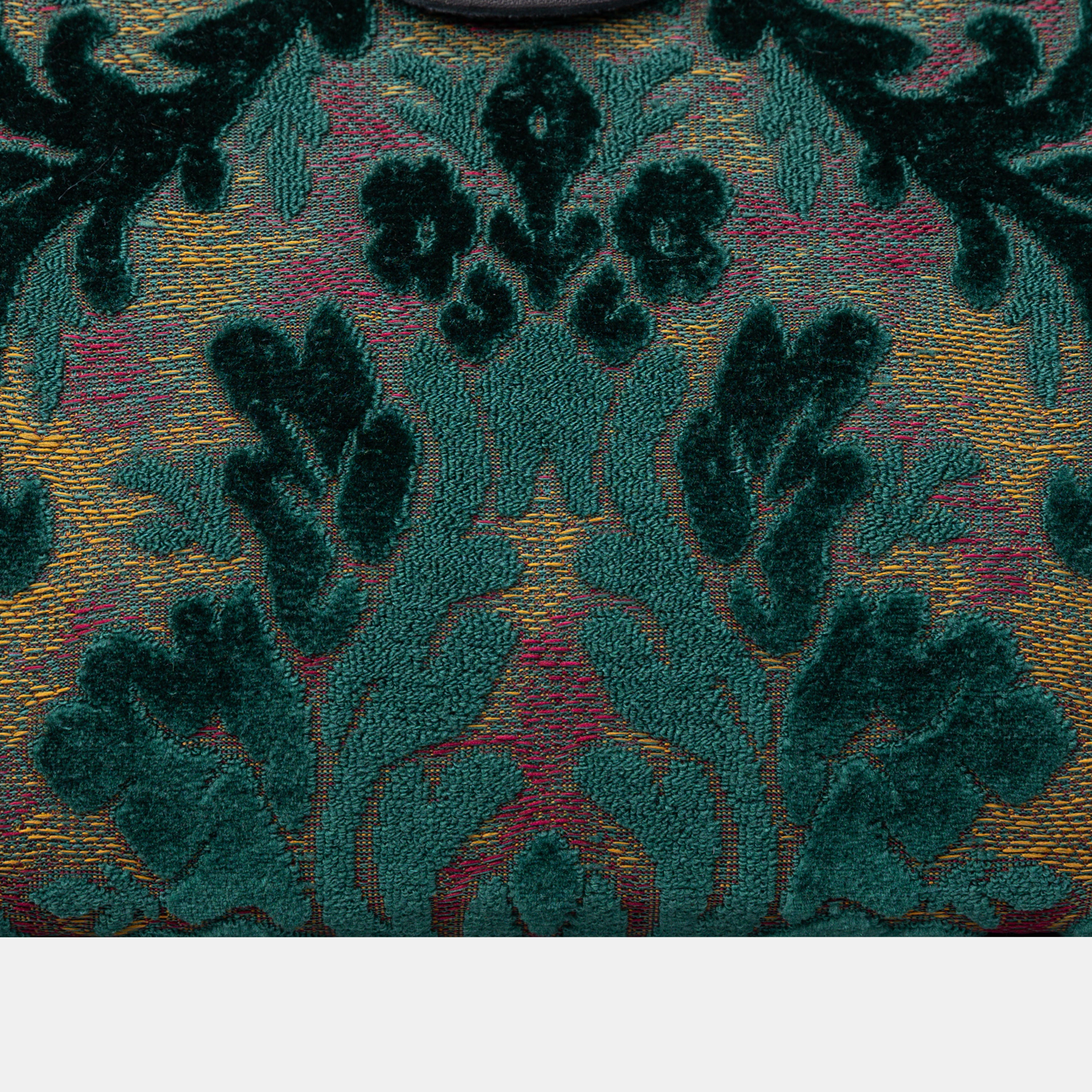 Burnout Velvet Jade Green Shoulder Bag