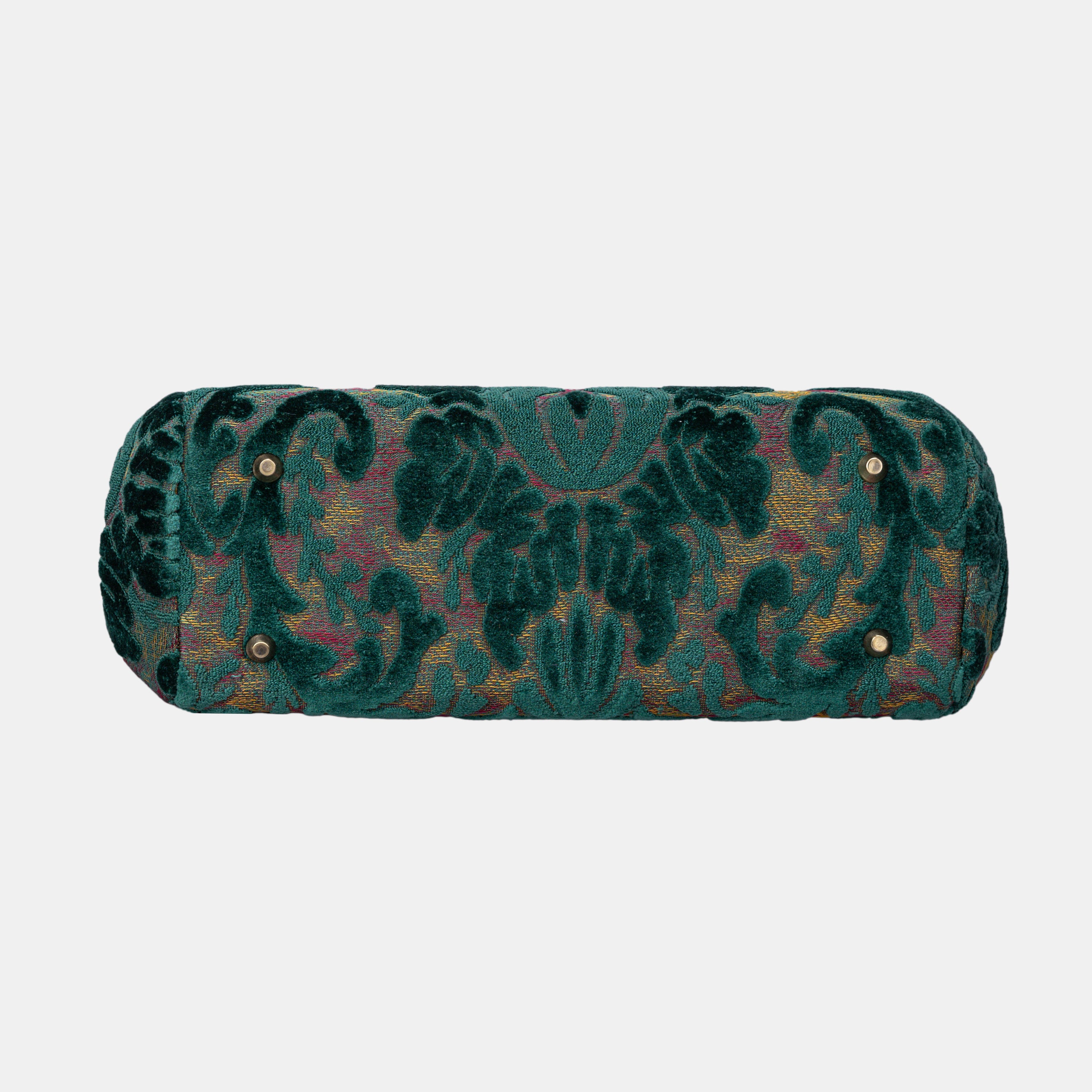 Burnout Velvet Jade Green Shoulder Bag