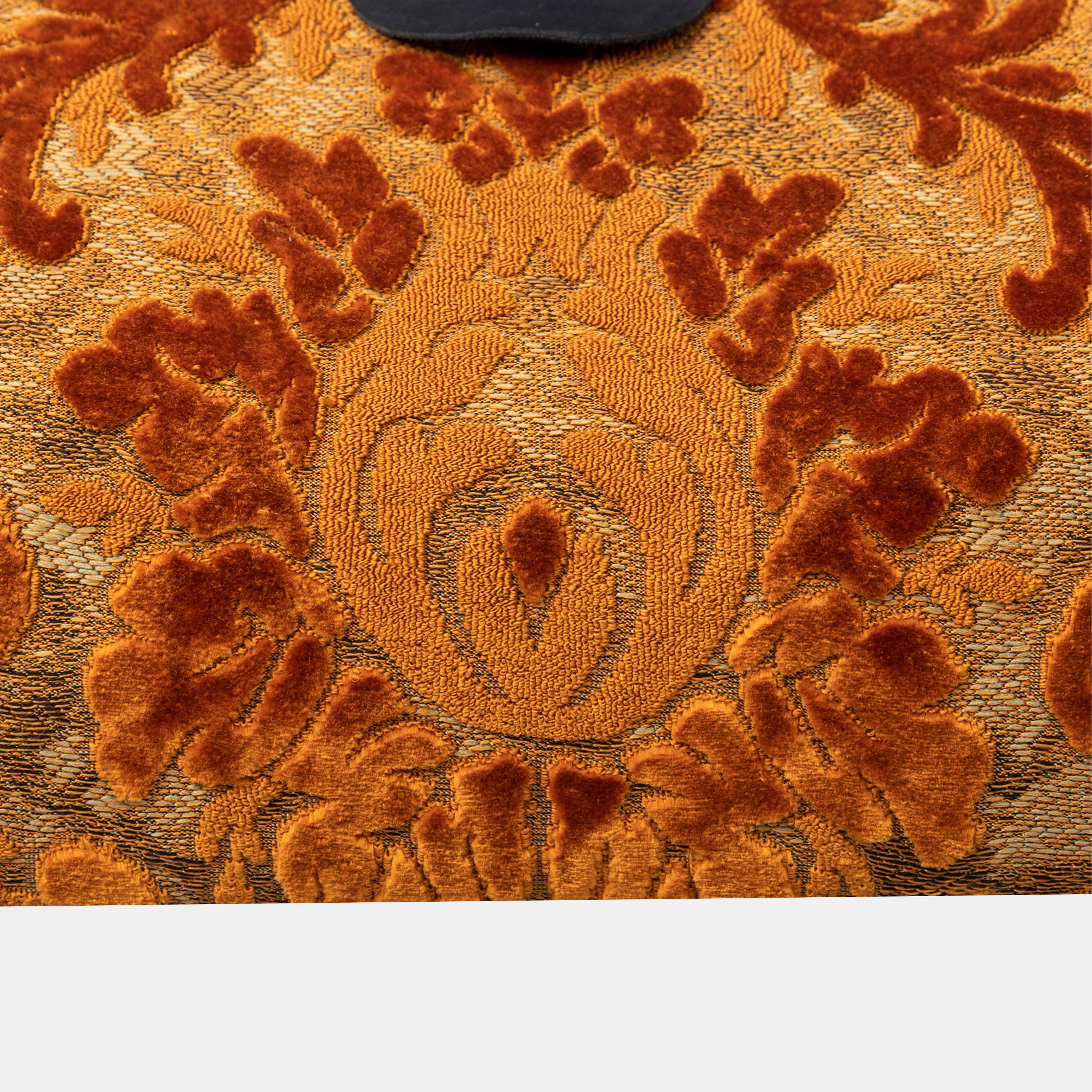 Burnout Velvet Orange Shoulder Bag