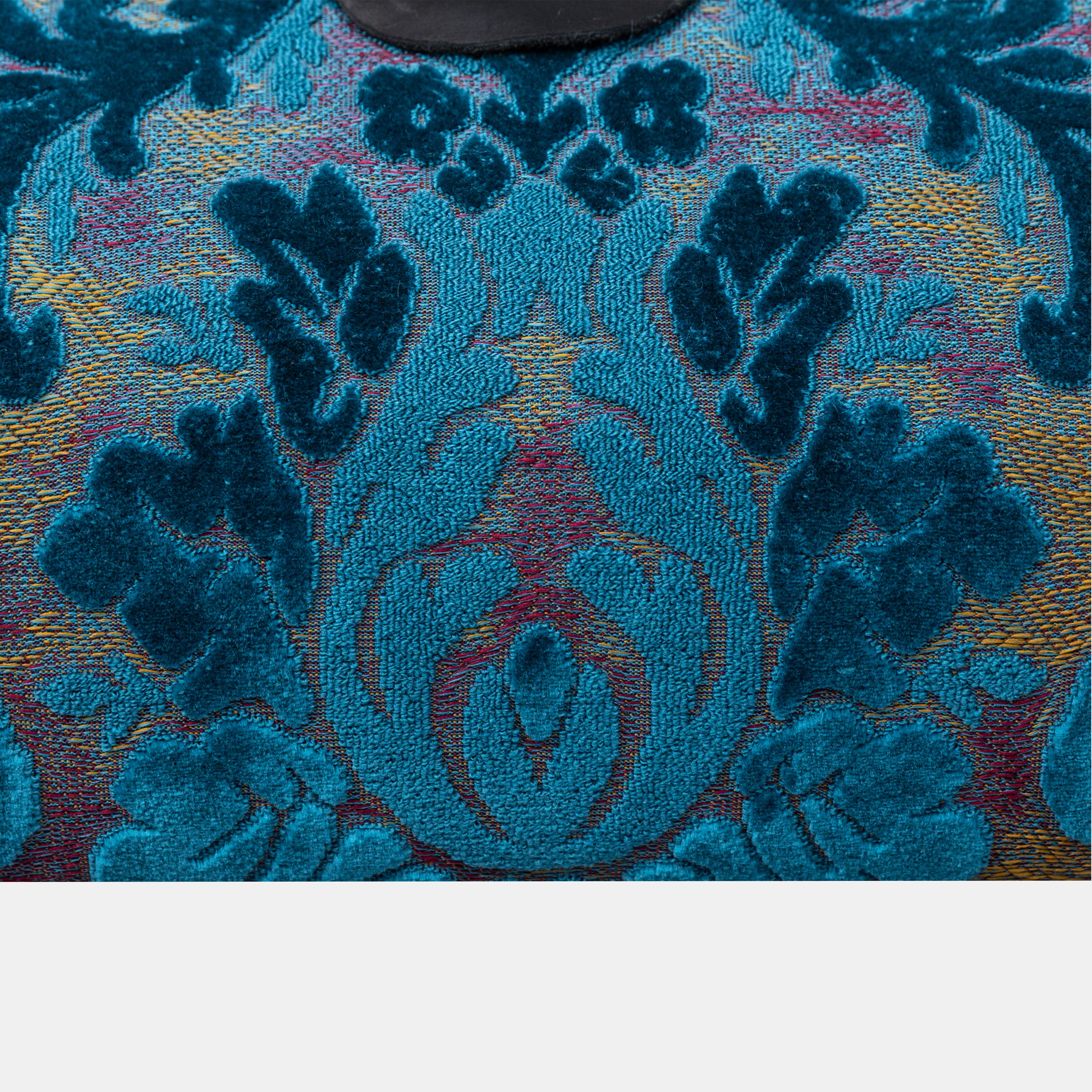 Burnout Velvet Aqua Blue Shoulder Bag