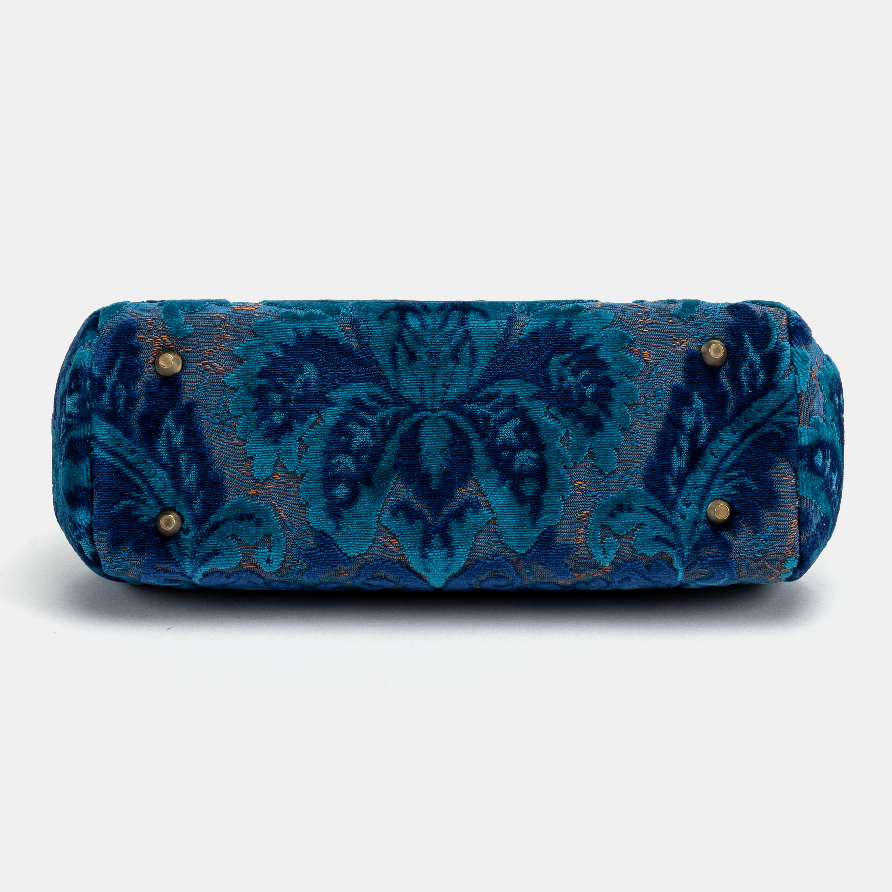 Burnout Velvet Revival Aqua Shoulder Bag of America bottom