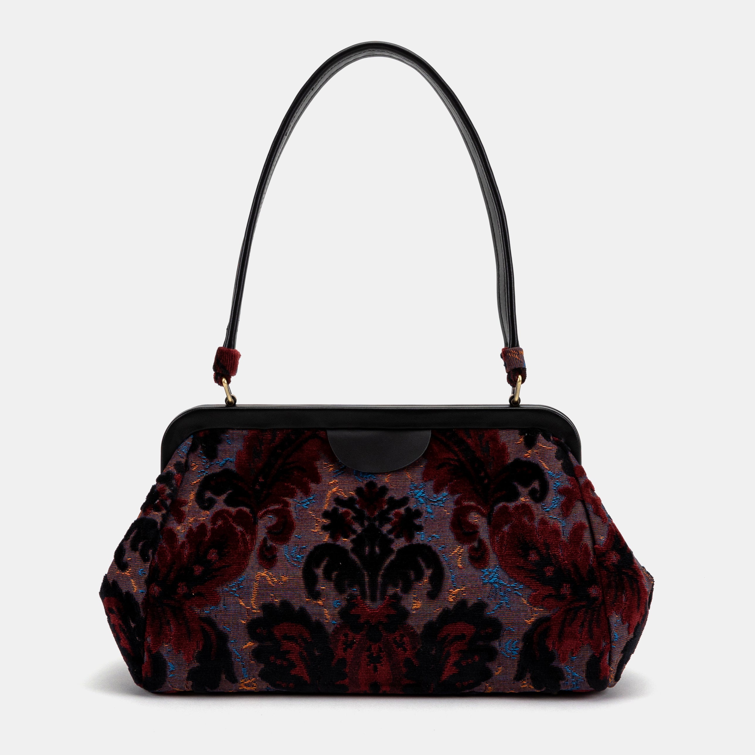 Burnout Velvet Revival Sephia Shoulder Bag of America front