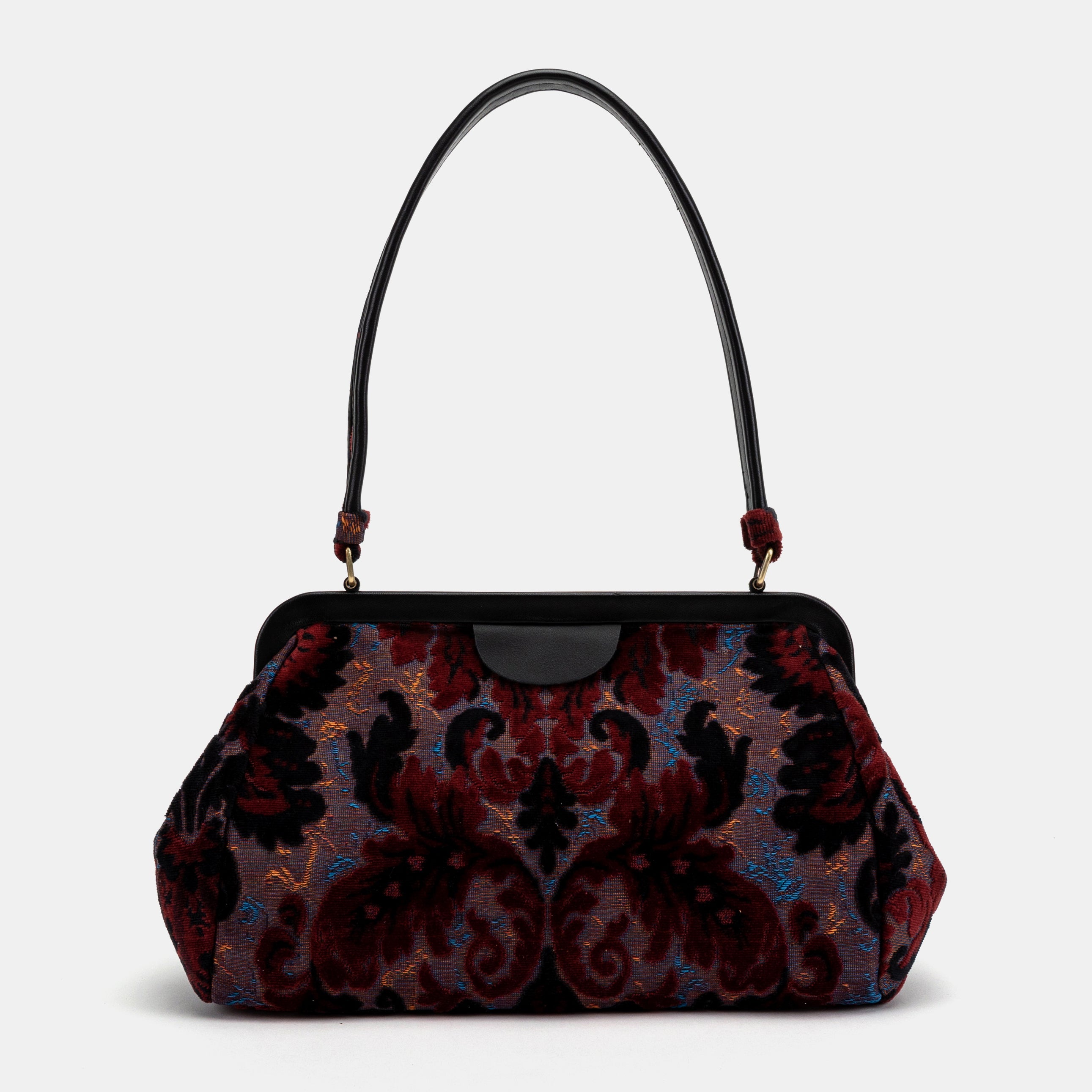 Burnout Velvet Revival Sephia Shoulder Bag of America back