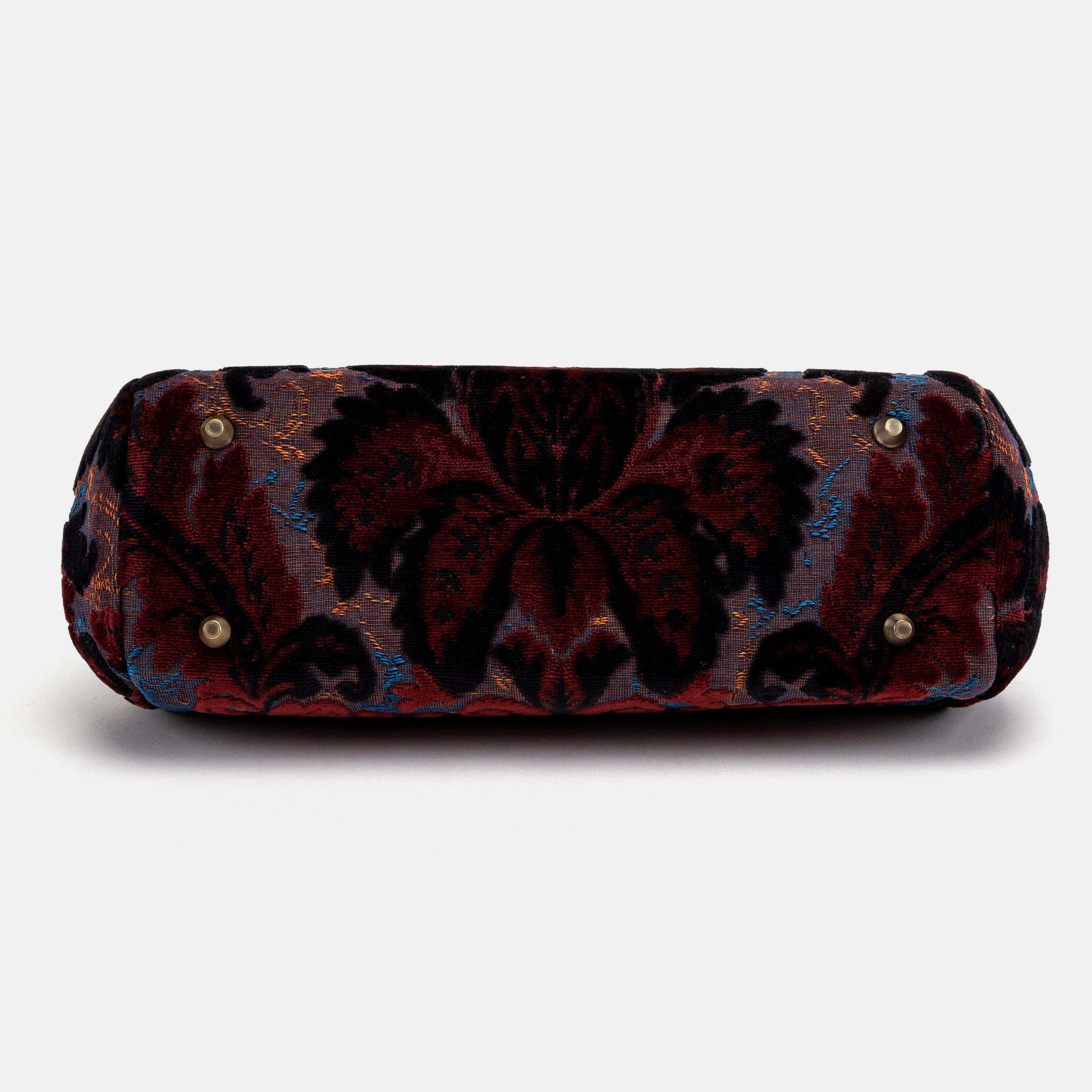 Burnout Velvet Revival Sephia Shoulder Bag of America bottom