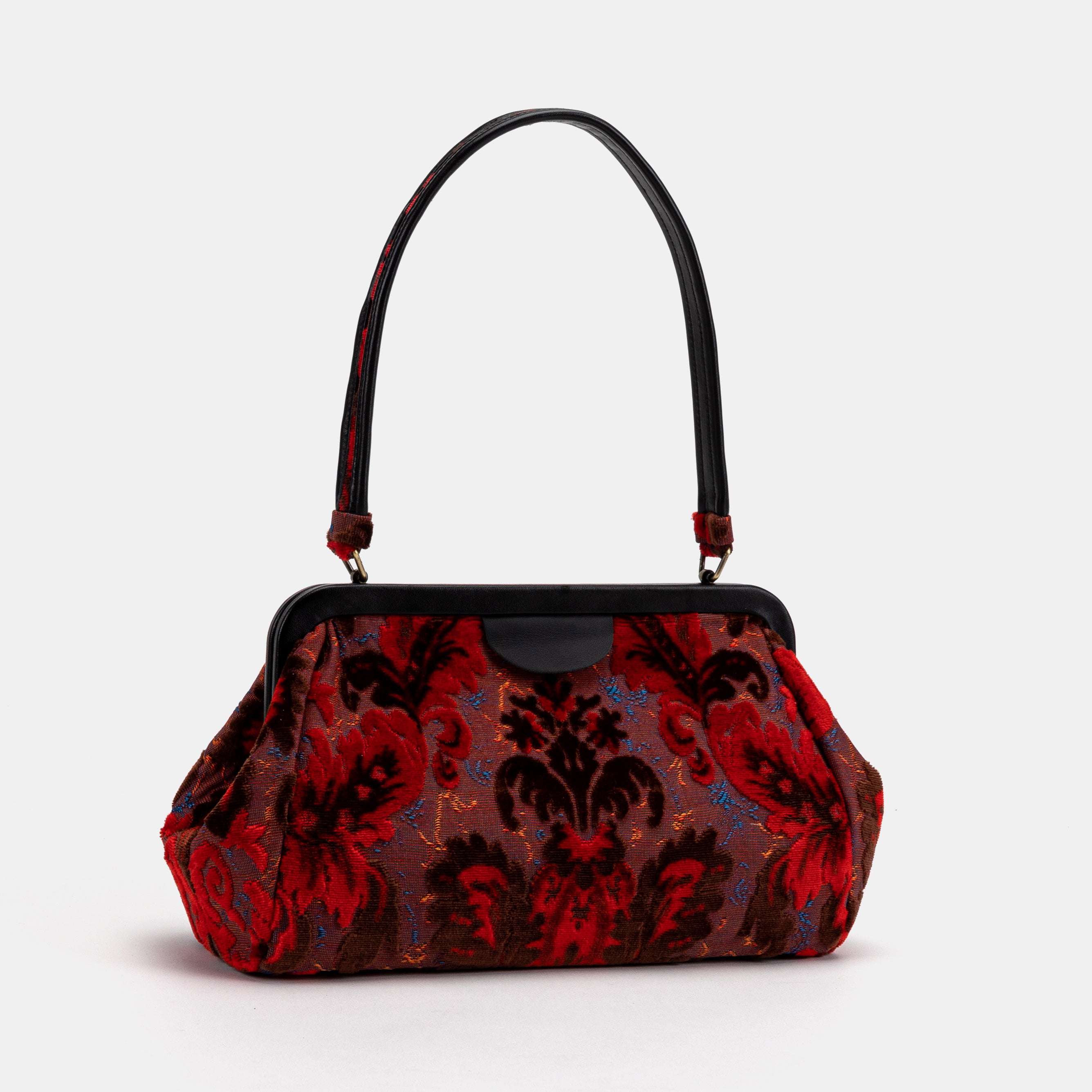 Burnout Velvet Revival Scarlet Shoulder Bag of America front side