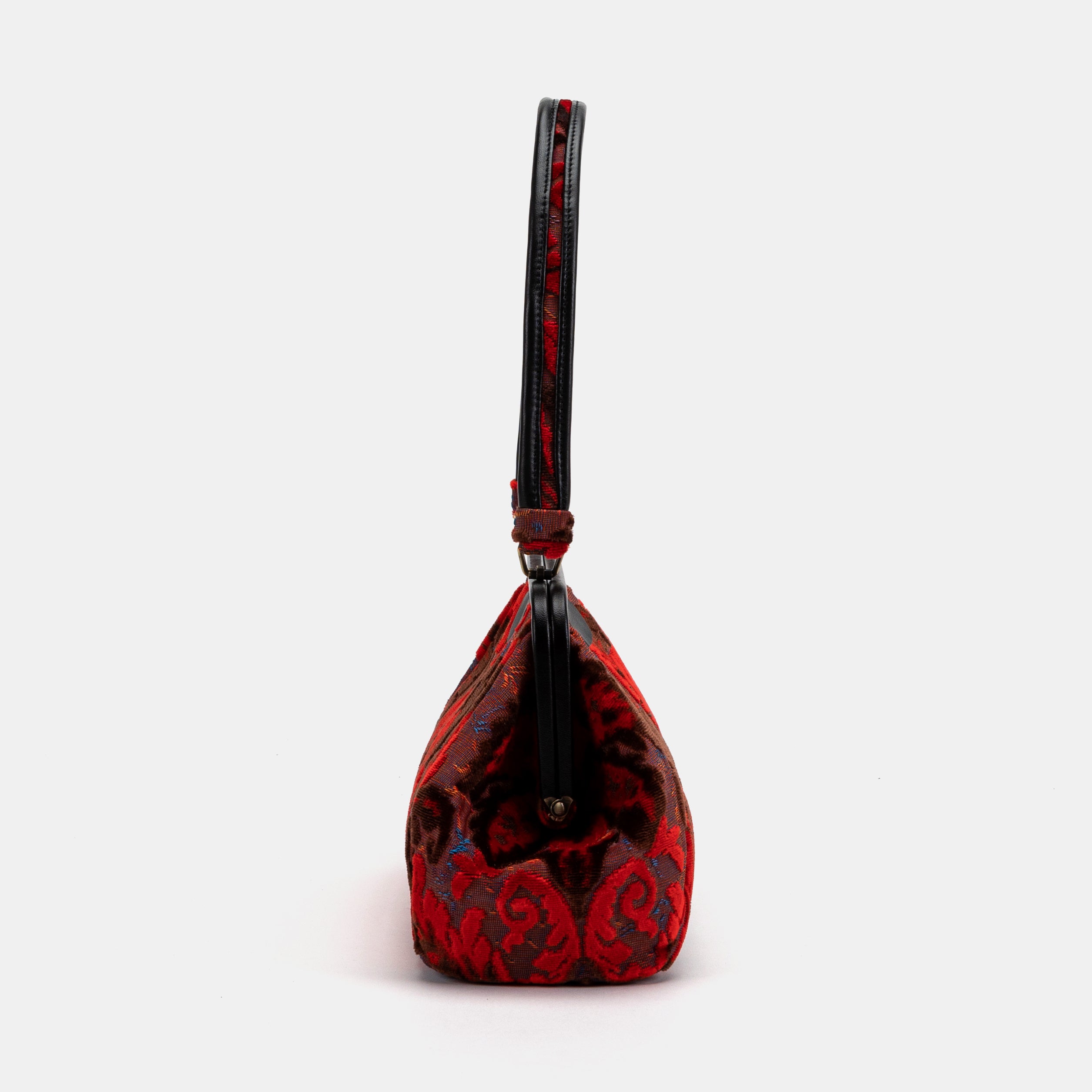 Burnout Velvet Revival Scarlet Shoulder Bag of America side