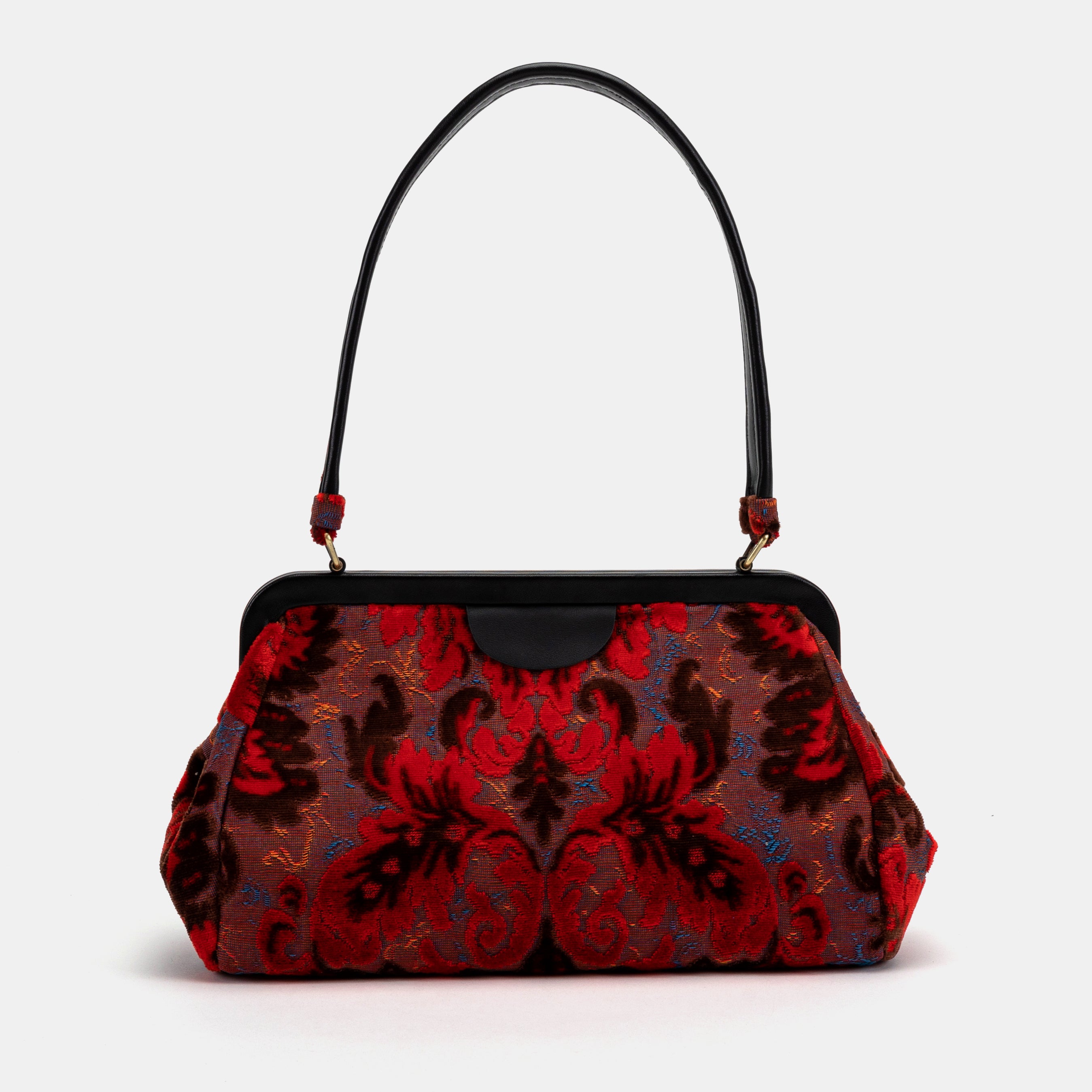 Burnout Velvet Revival Scarlet Shoulder Bag of America back
