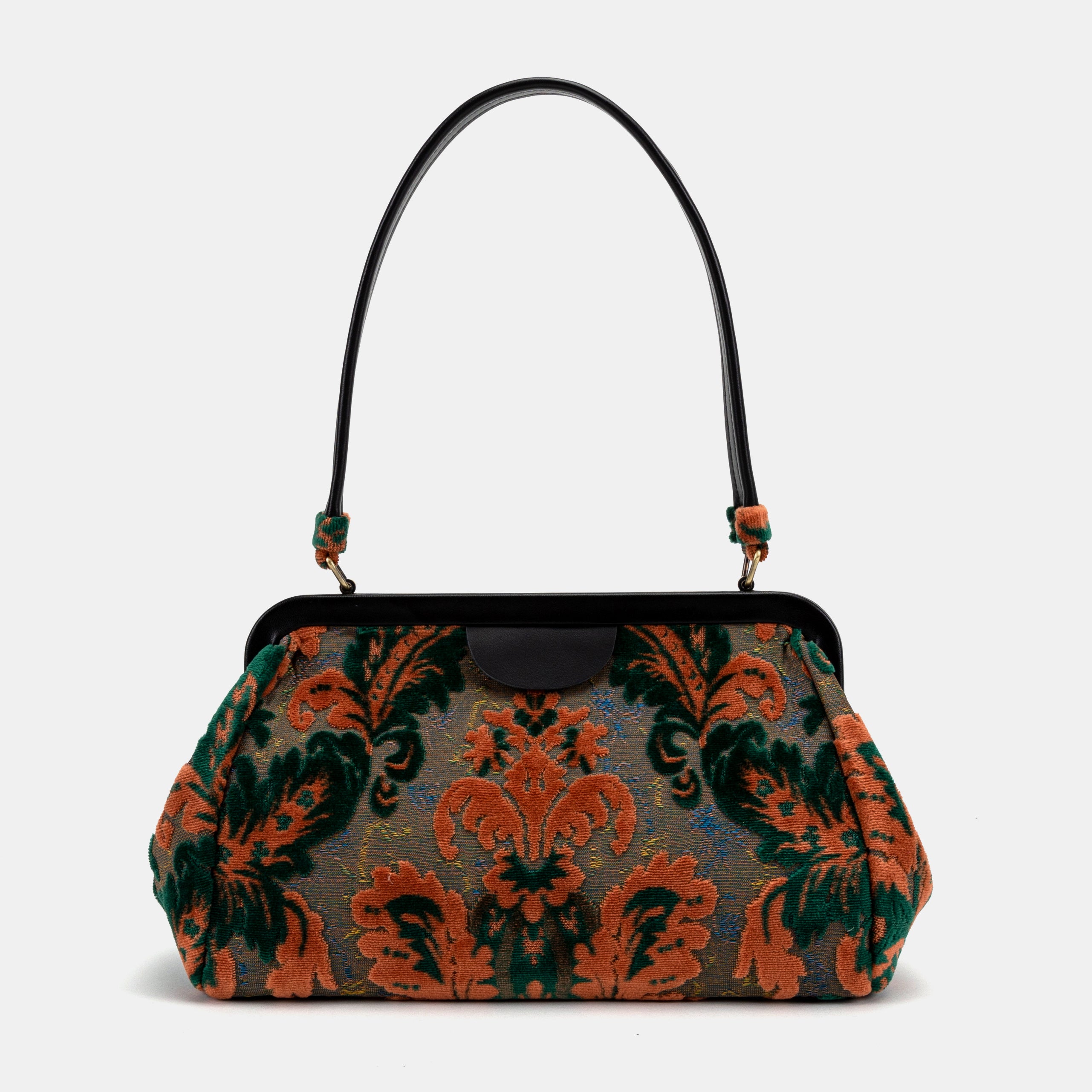 Burnout Velvet Revival Jade Shoulder Bag of America