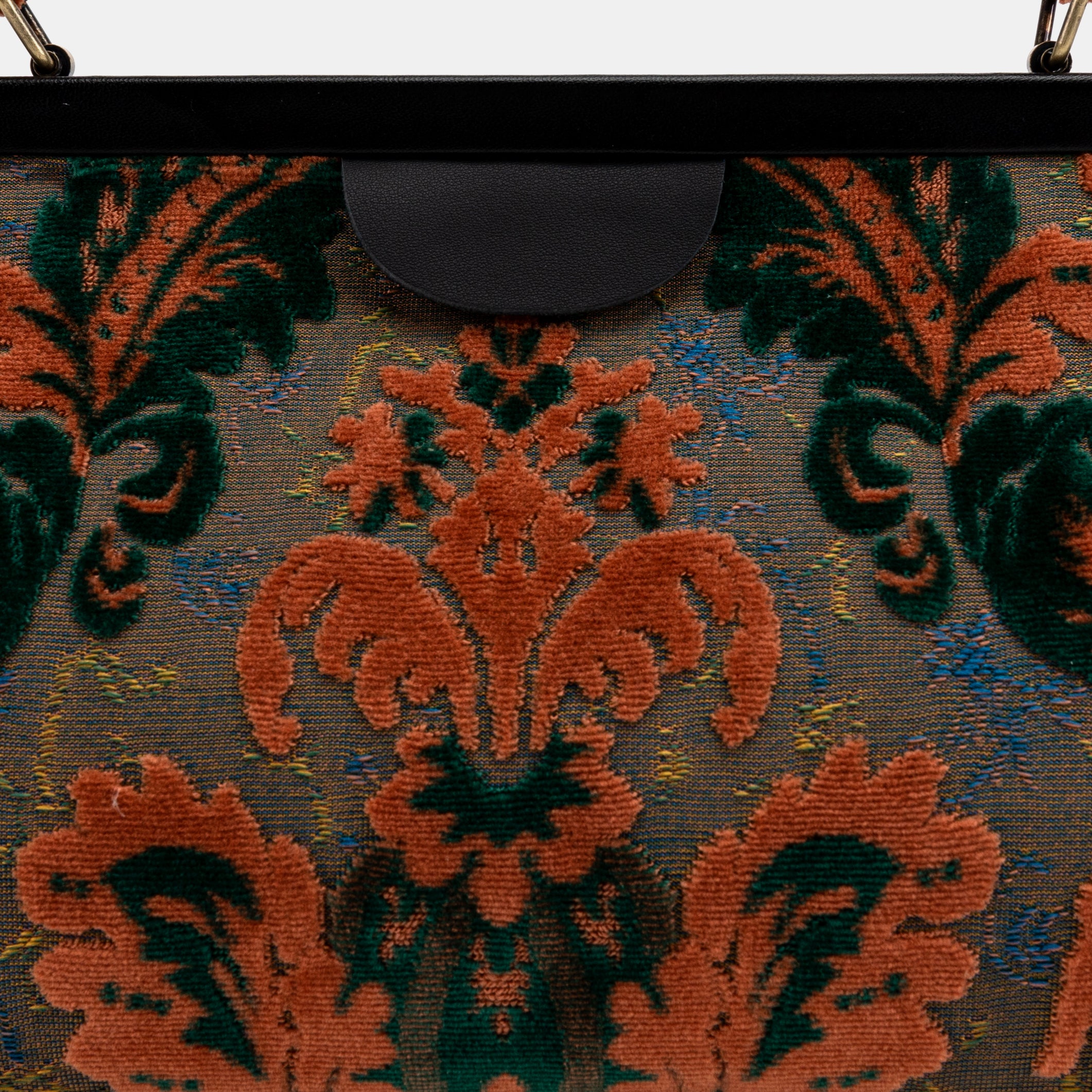 Burnout Velvet Revival Jade Shoulder Bag of America detail