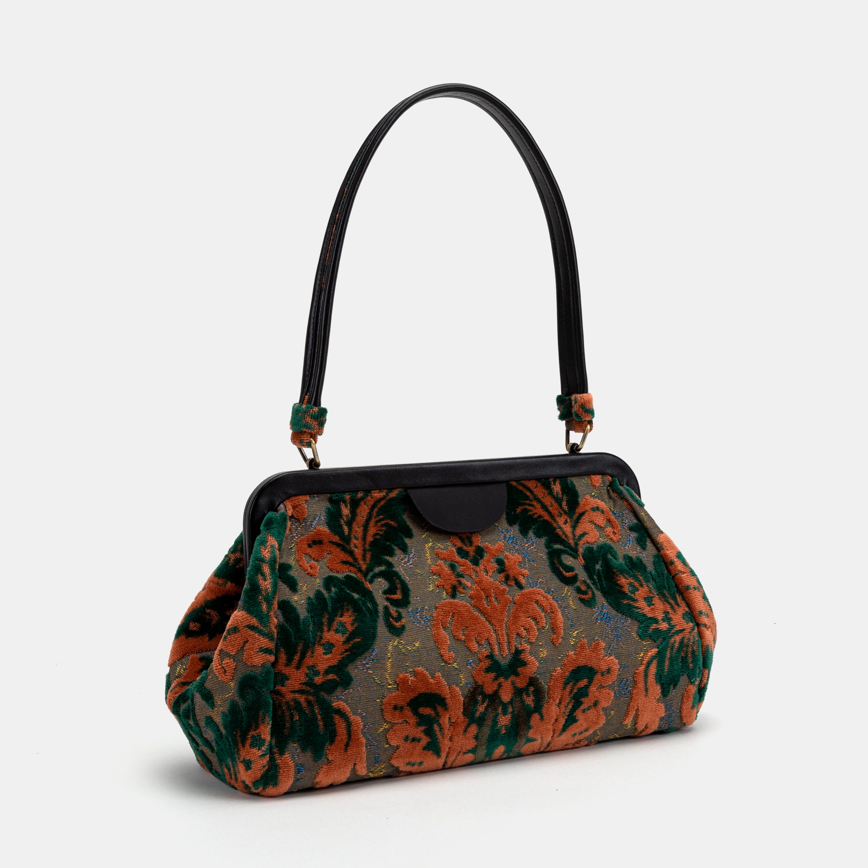 Burnout Velvet Revival Jade Shoulder Bag of America side