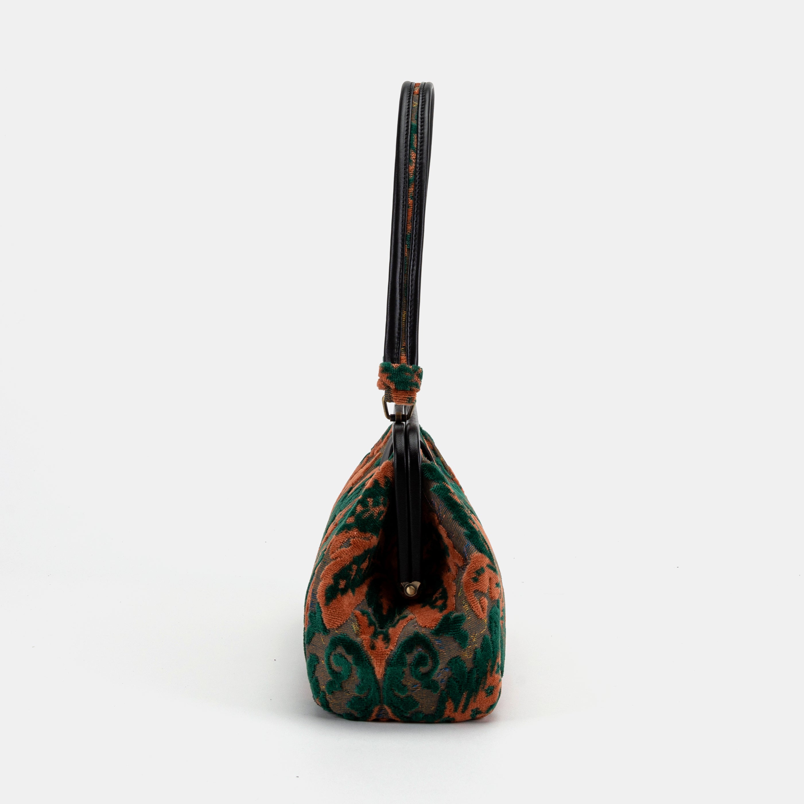 Burnout Velvet Revival Jade Shoulder Bag of America side