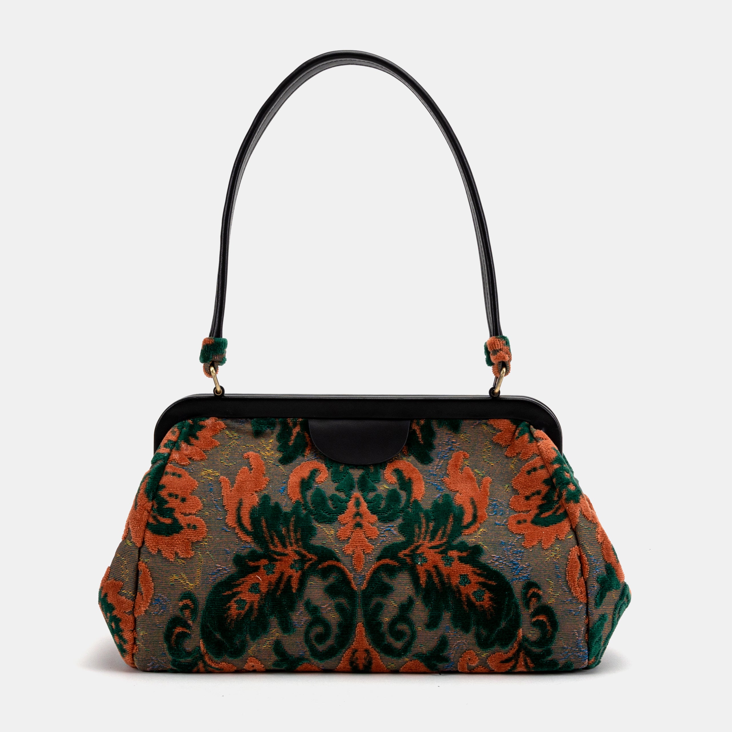 Burnout Velvet Revival Jade Shoulder Bag of America back