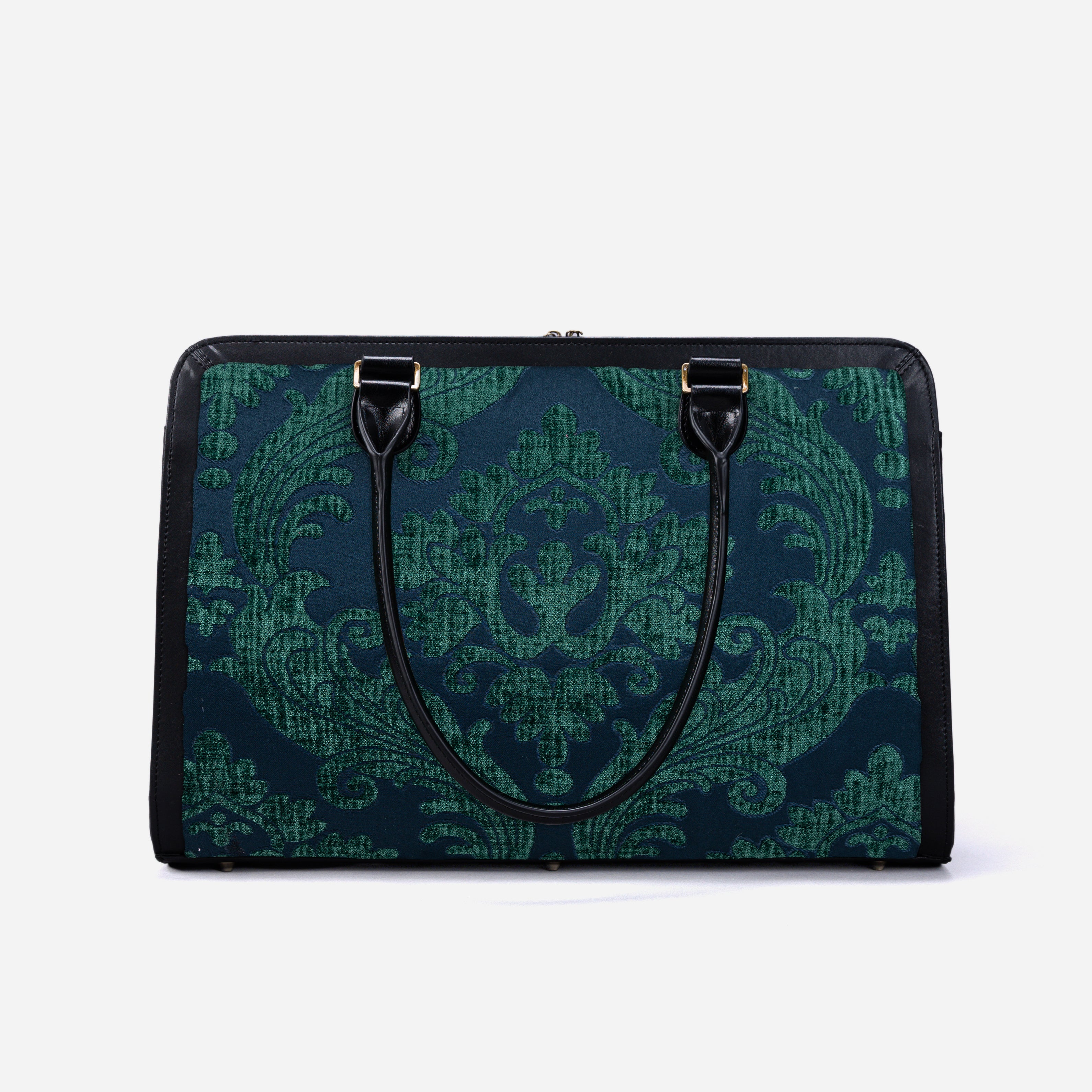 Queen Hunter Green Business Tote back