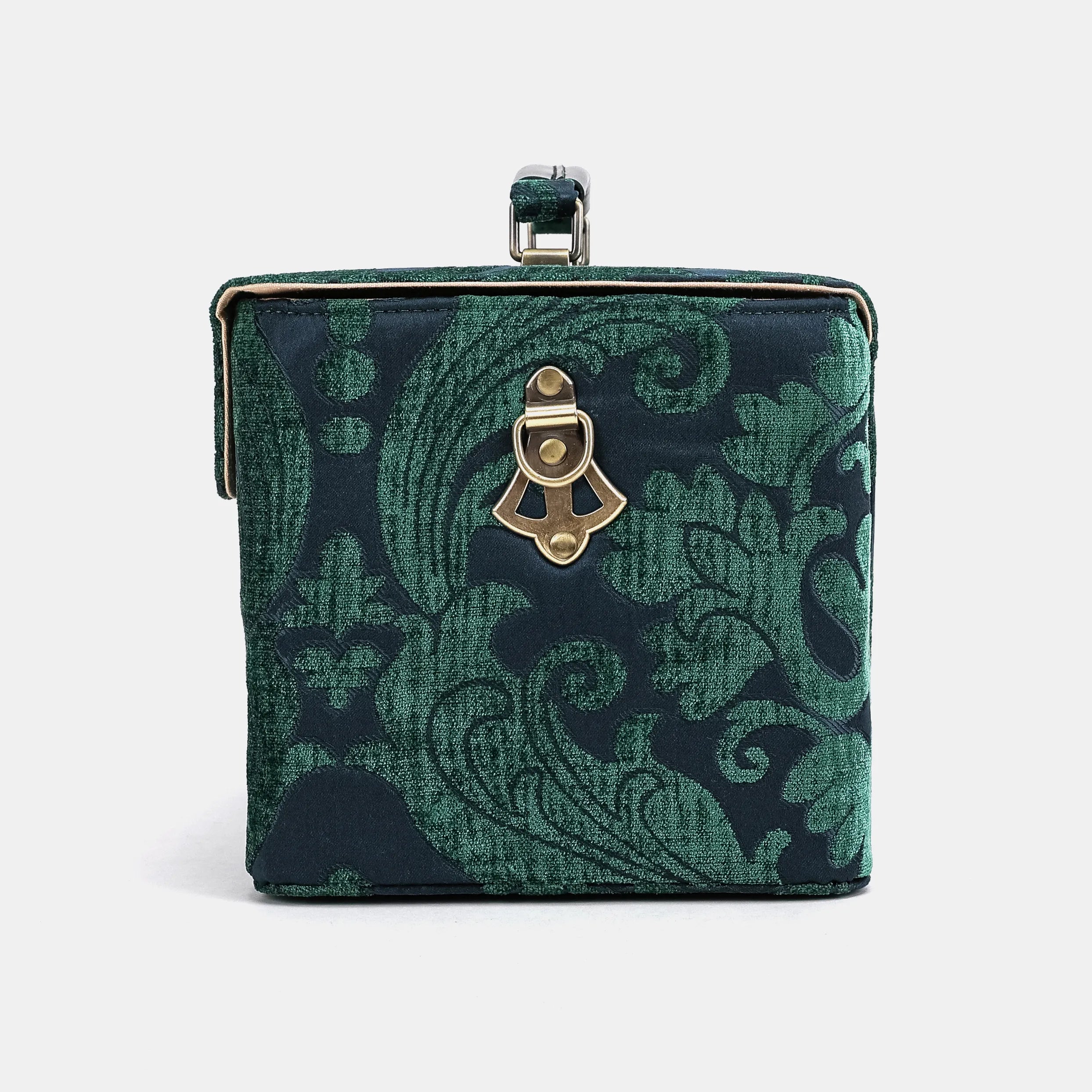 Josephine Large Train Case Purse Queen Hunter Green side