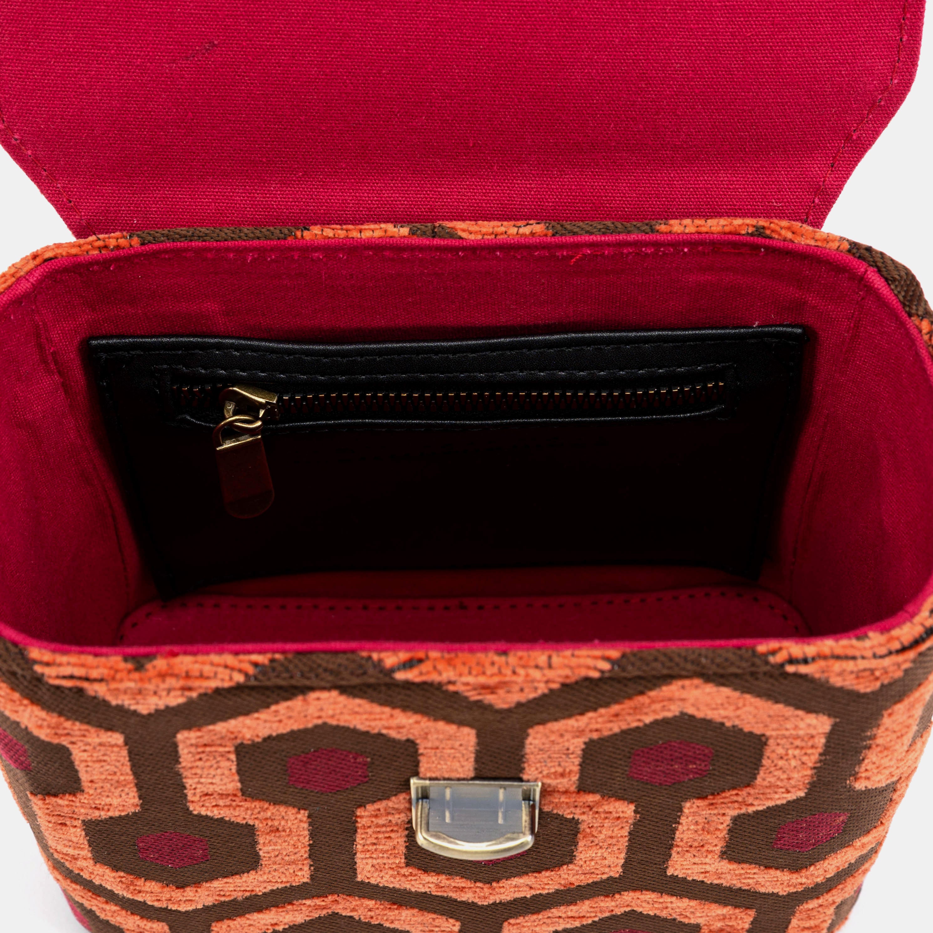 "The Shining" Overlook Hotel Emma Small Train Case of America inside zipper pocket