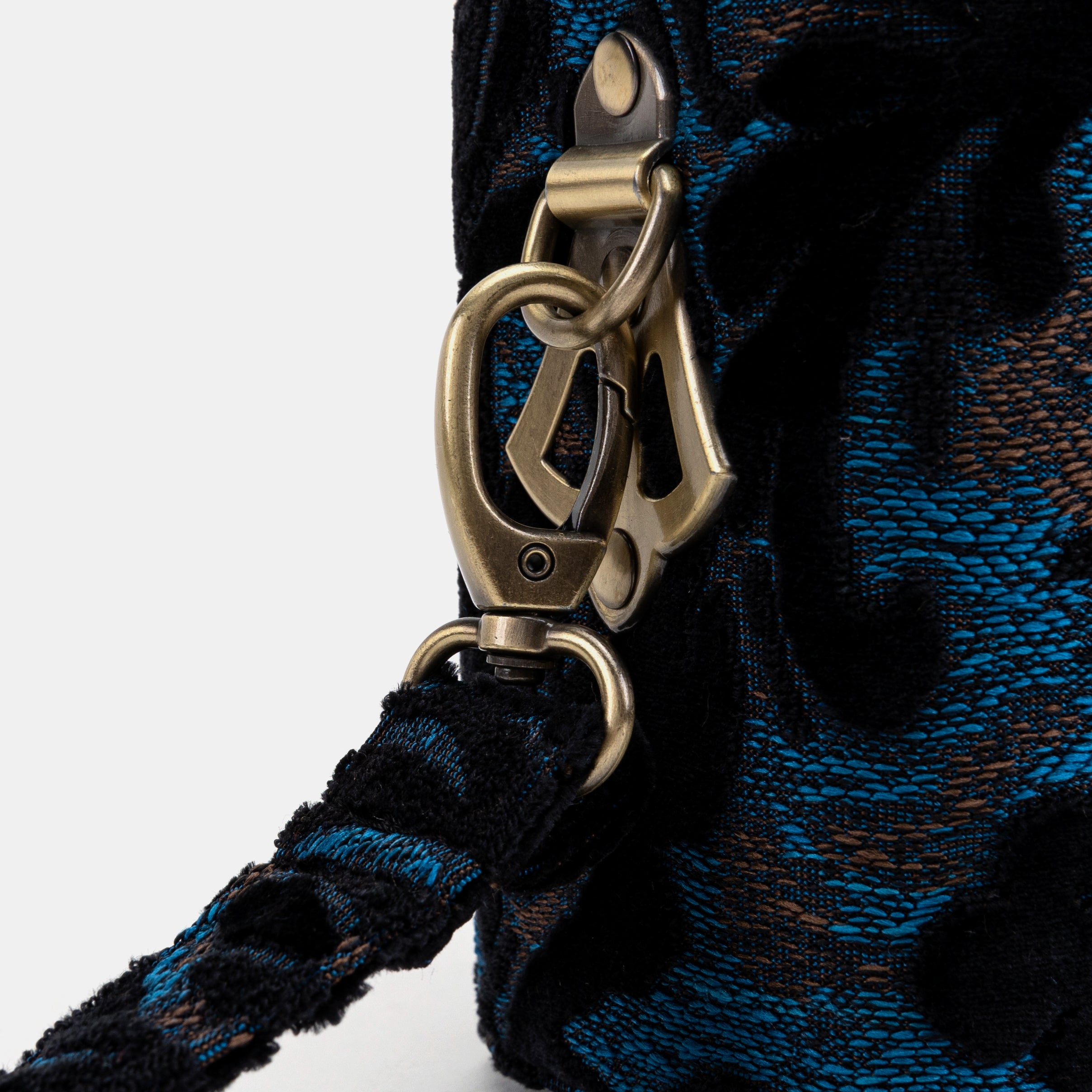 Burnout Velvet Black Emma Small Train Case Crossbody of America clasp