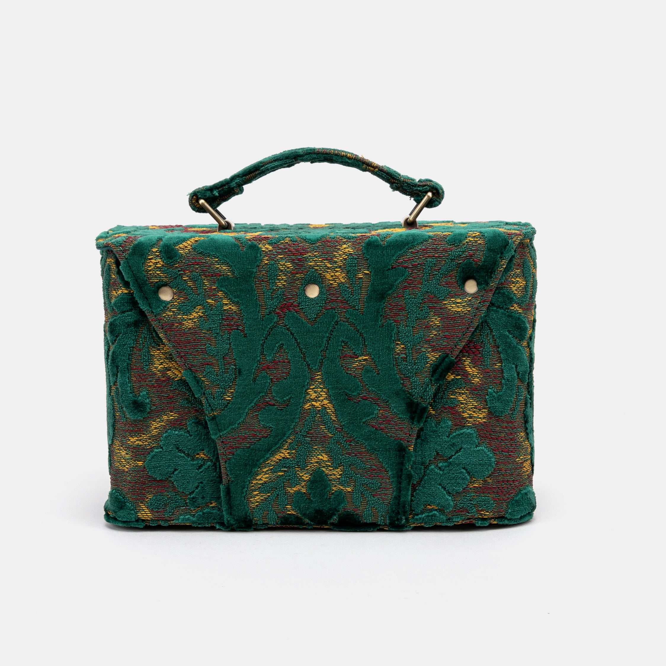 Burnout Velvet Jade Green Clara Medium Train Case of America back