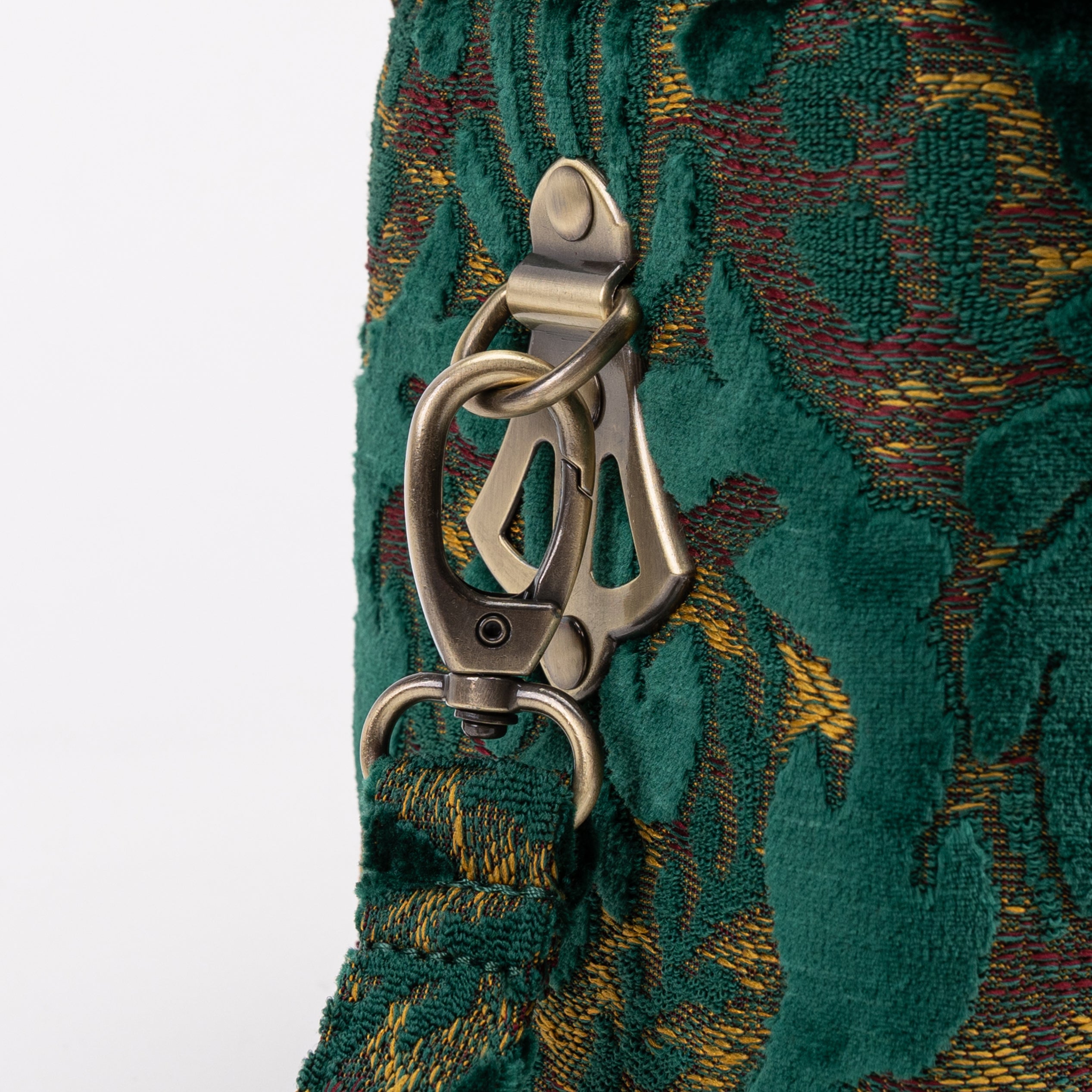 Burnout Velvet Jade Green Clara Medium Train Case of America clasp