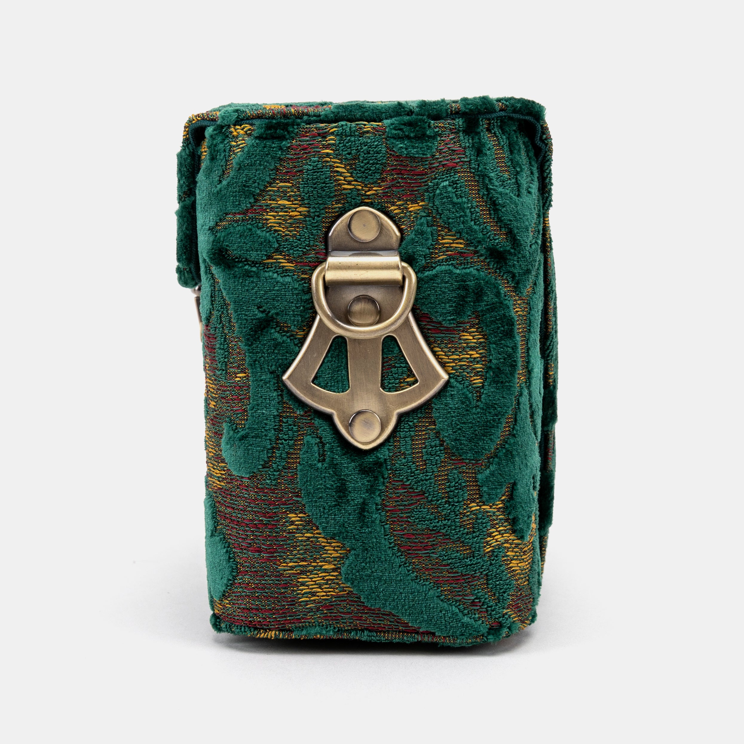 Burnout Velvet Jade Green Emma Small Train Case of America side