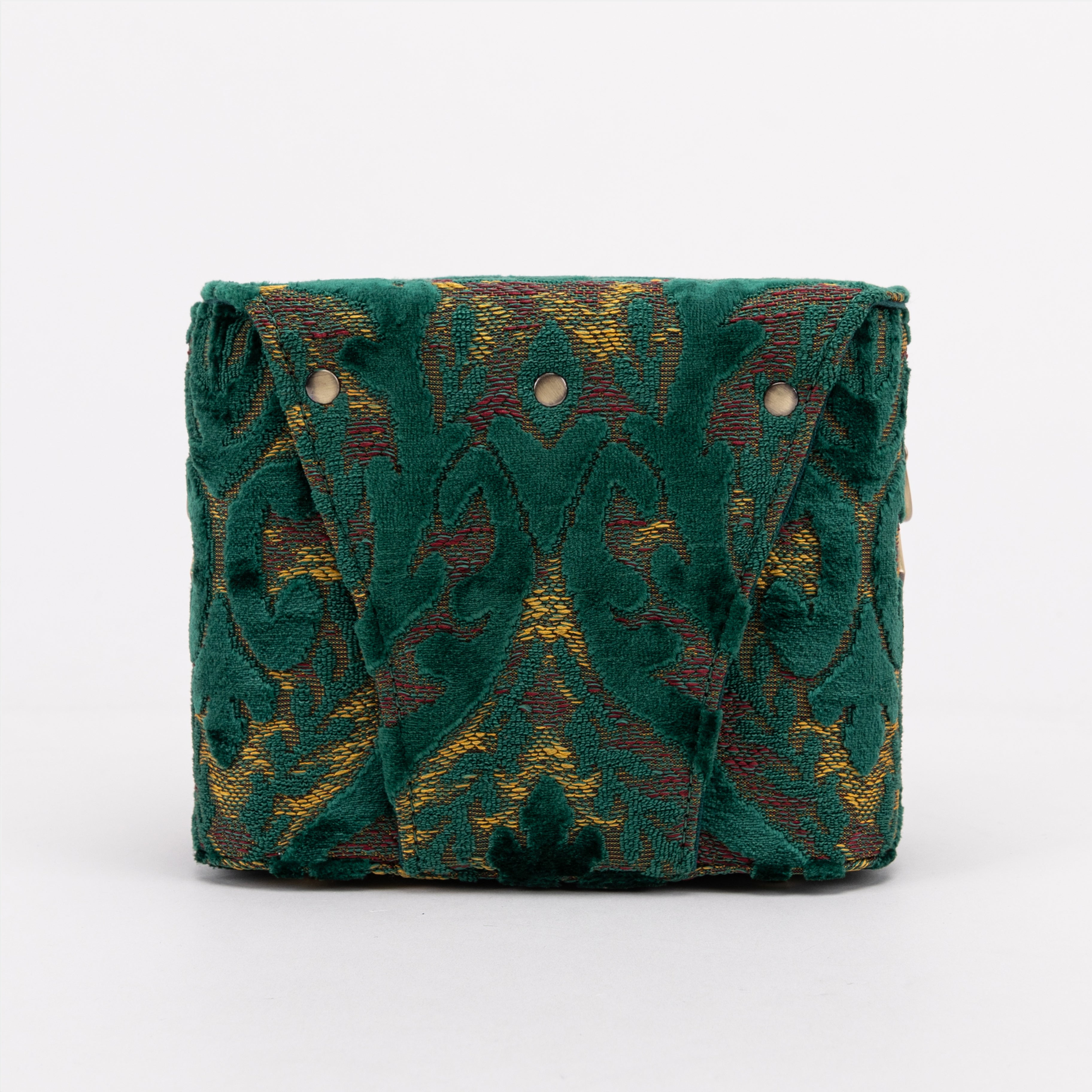 Burnout Velvet Jade Green Emma Small Train Case of America back