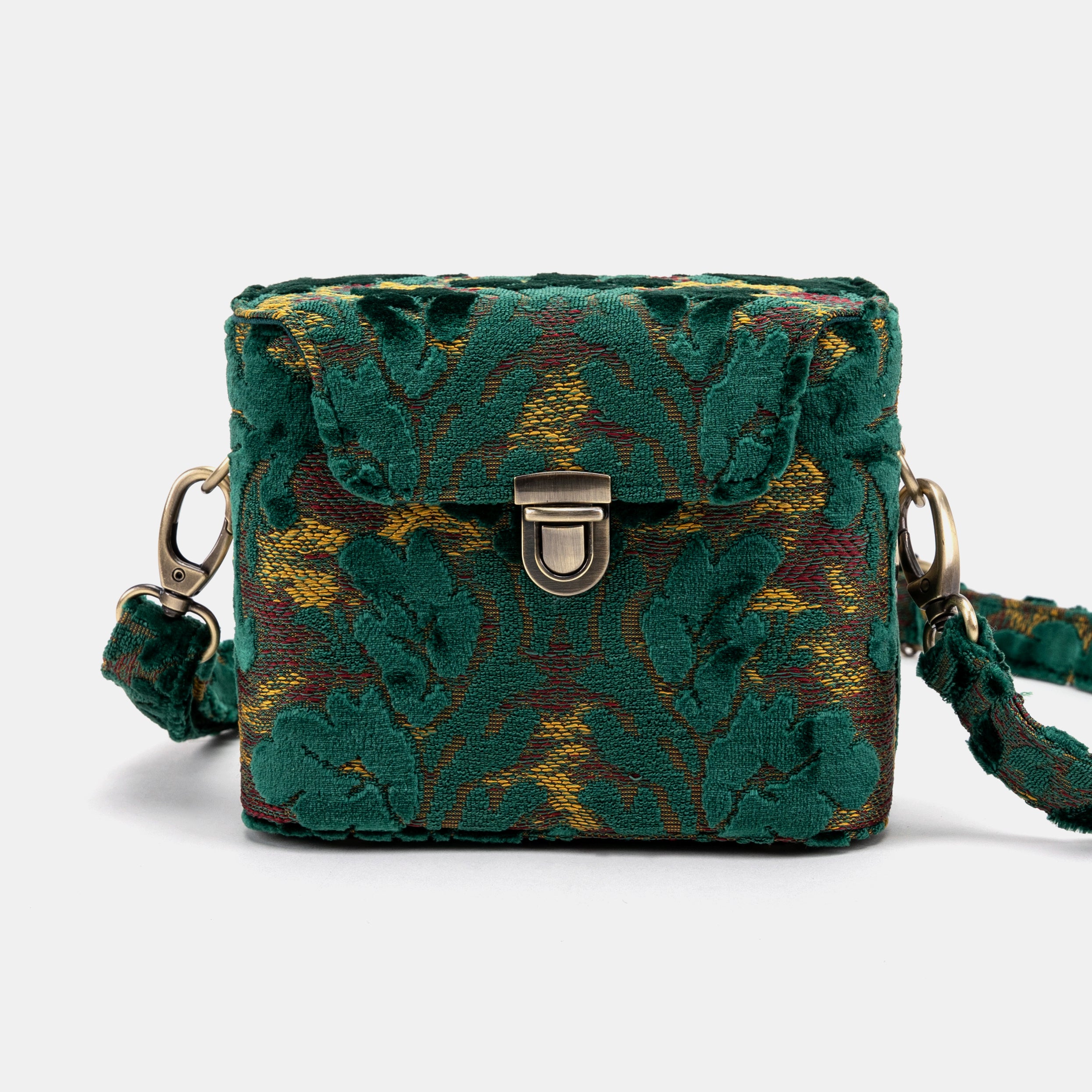 Burnout Velvet Jade Green Emma Small Train Case of America main