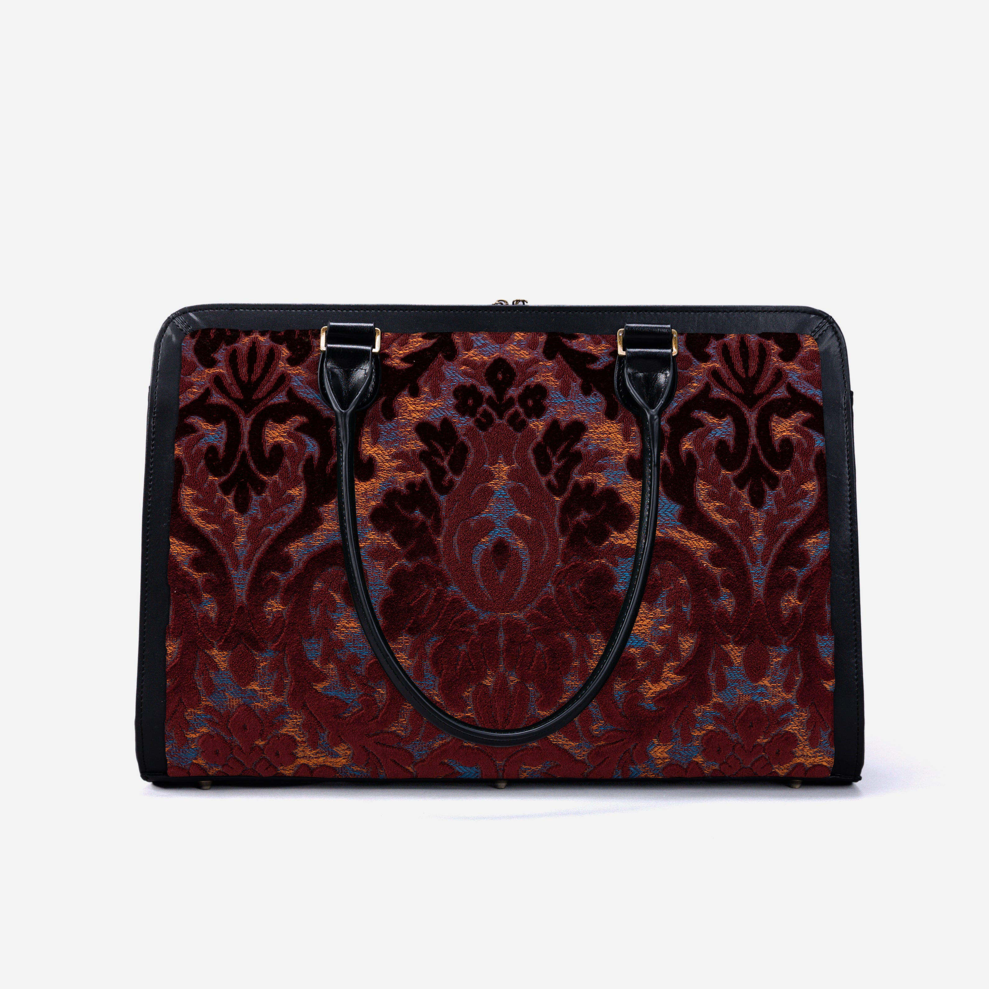 Burnout Velvet Wine Business Tote back