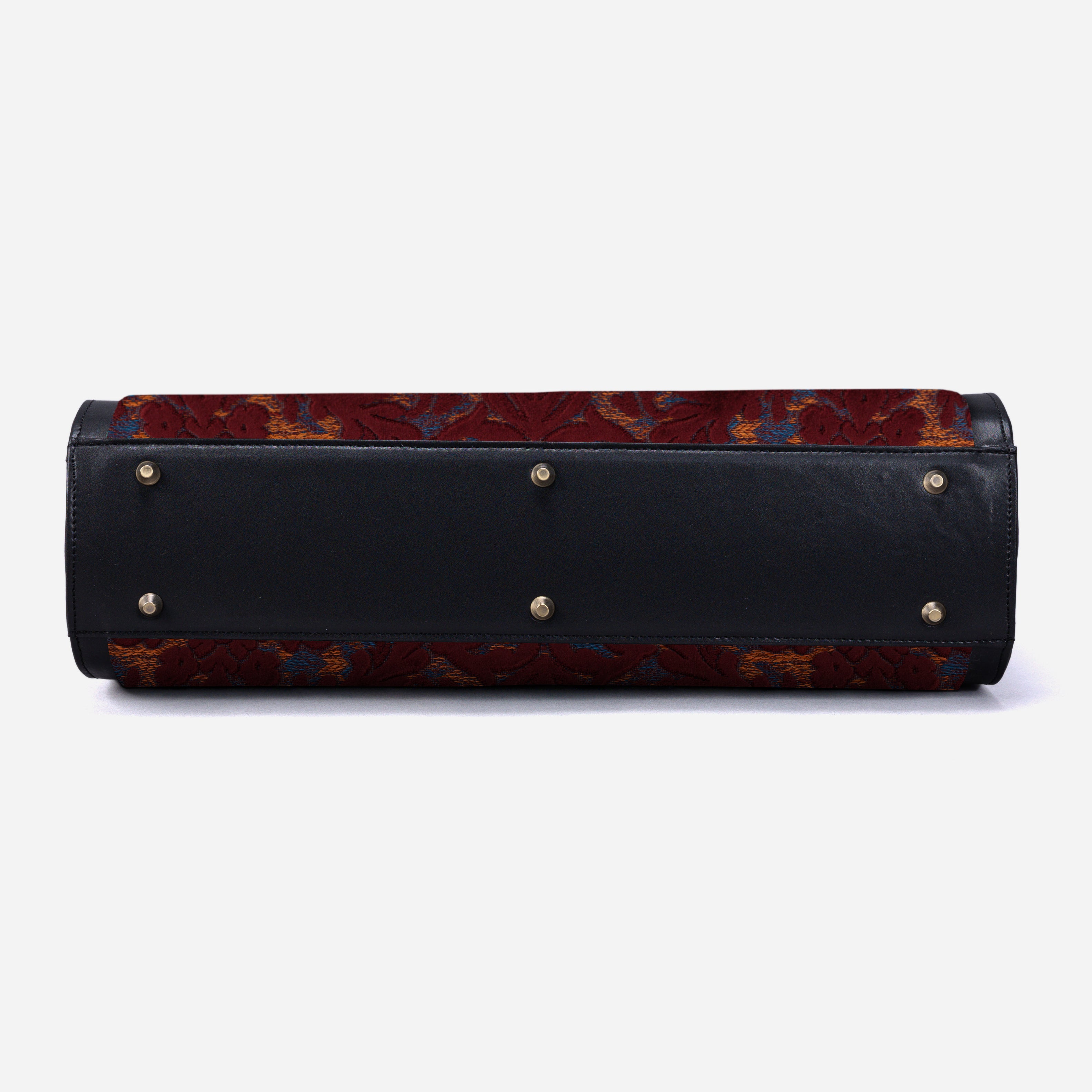 Burnout Velvet Wine Business Tote bottom