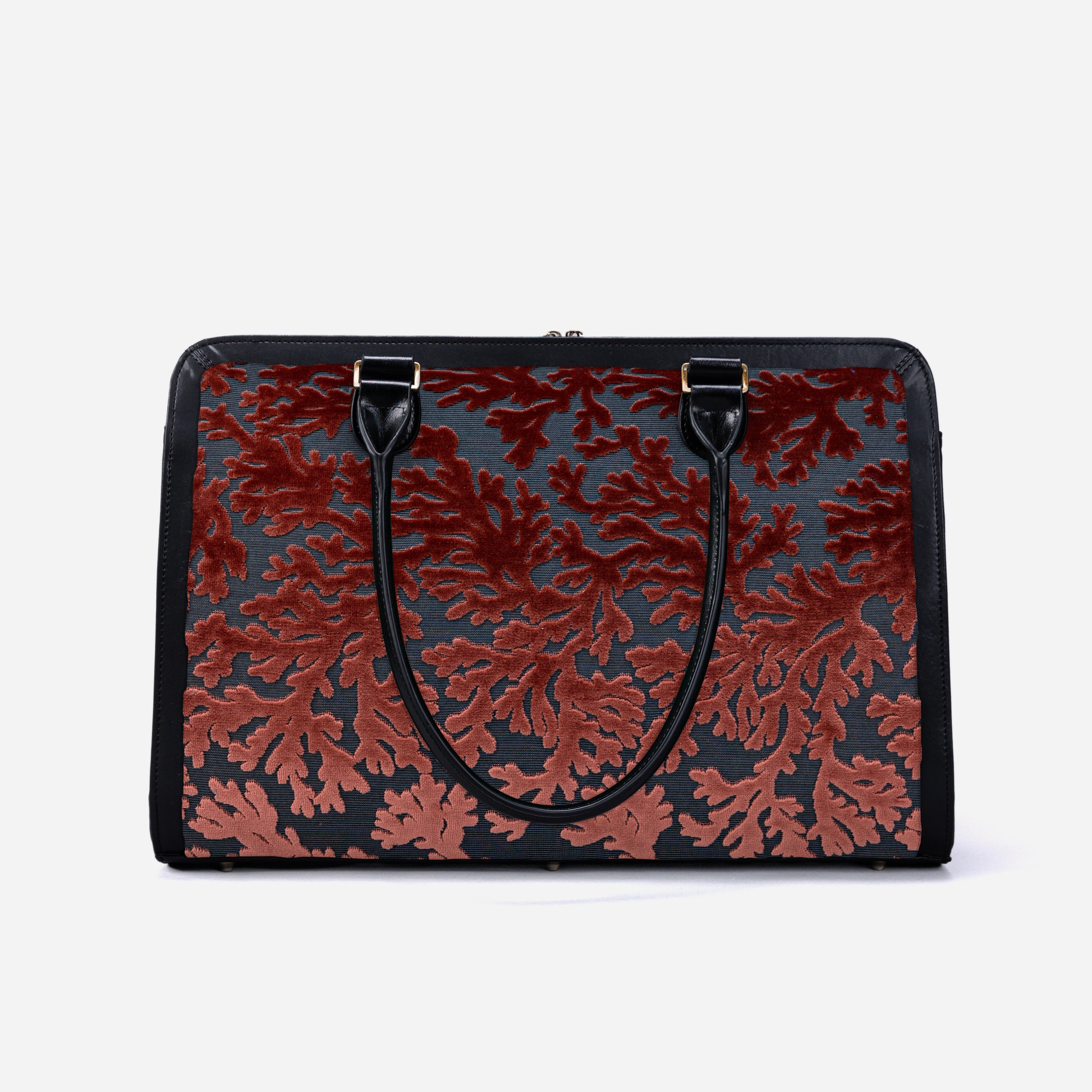 Burnout Velvet St Tropez Scuba Coral Business Tote back