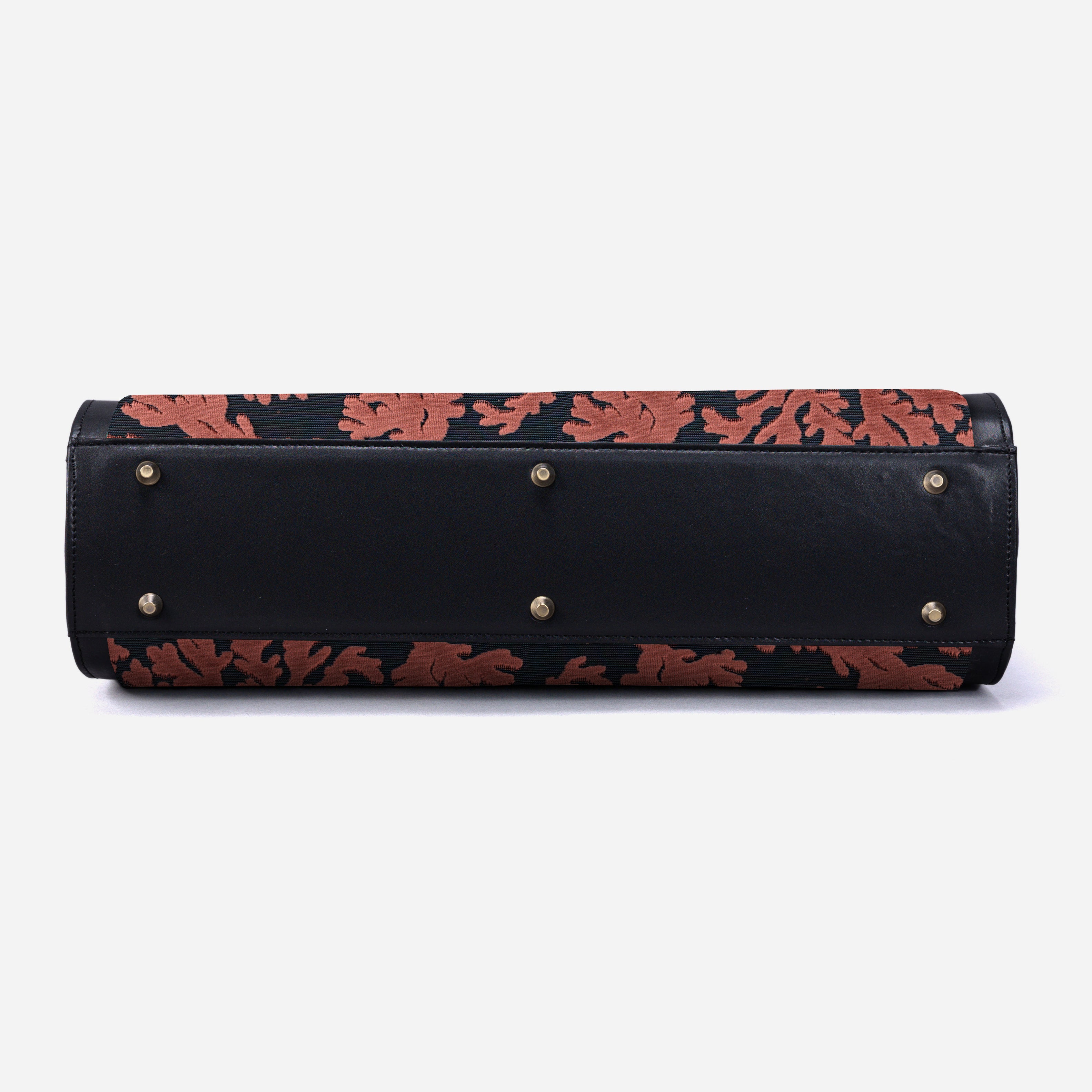 Burnout Velvet St Tropez Scuba Coral Business Tote bottom