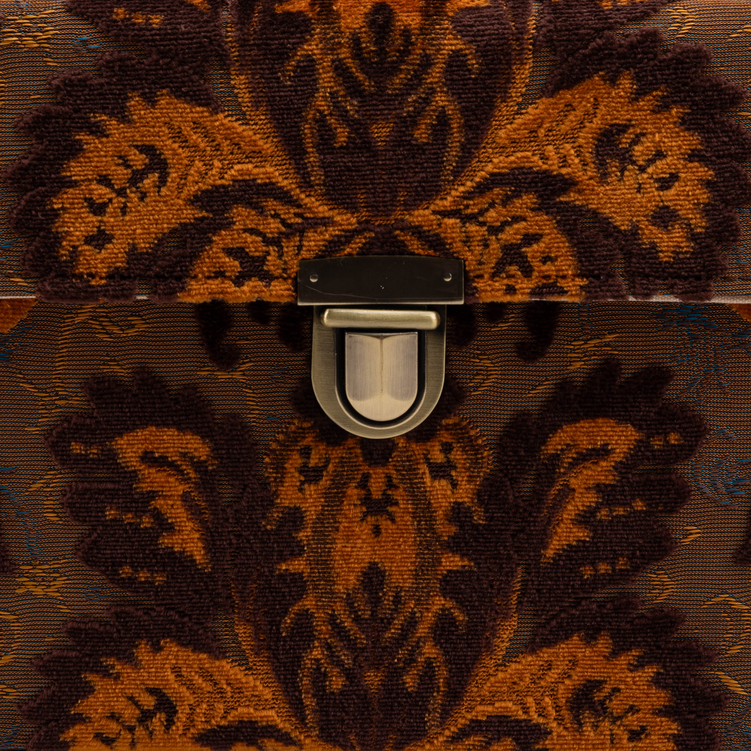 Burnout Velvet Revival Sienna Clara Medium Train Case of America tuck lock