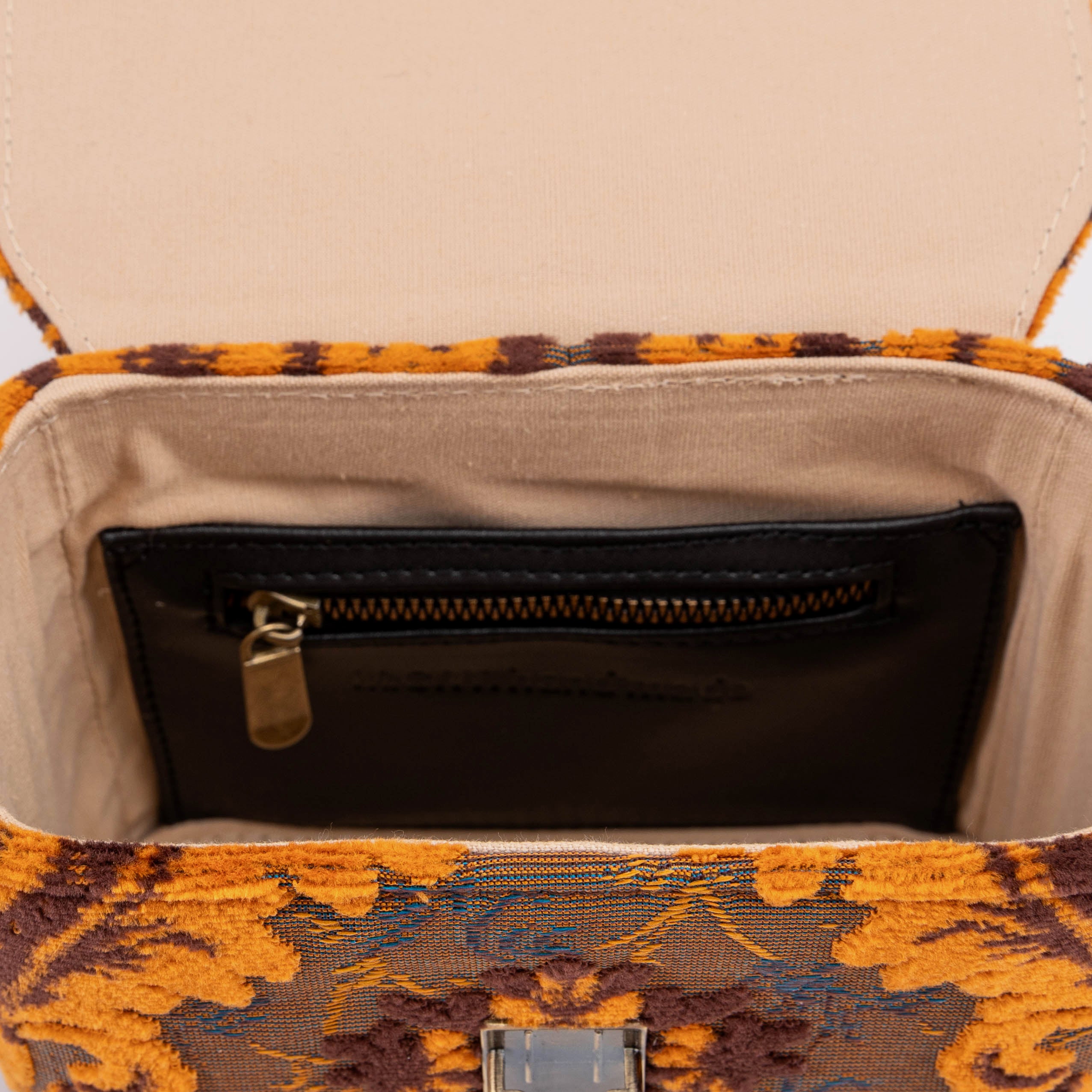 Burnout Velvet Revival Sienna Emma Small Train Case of America inside pocket