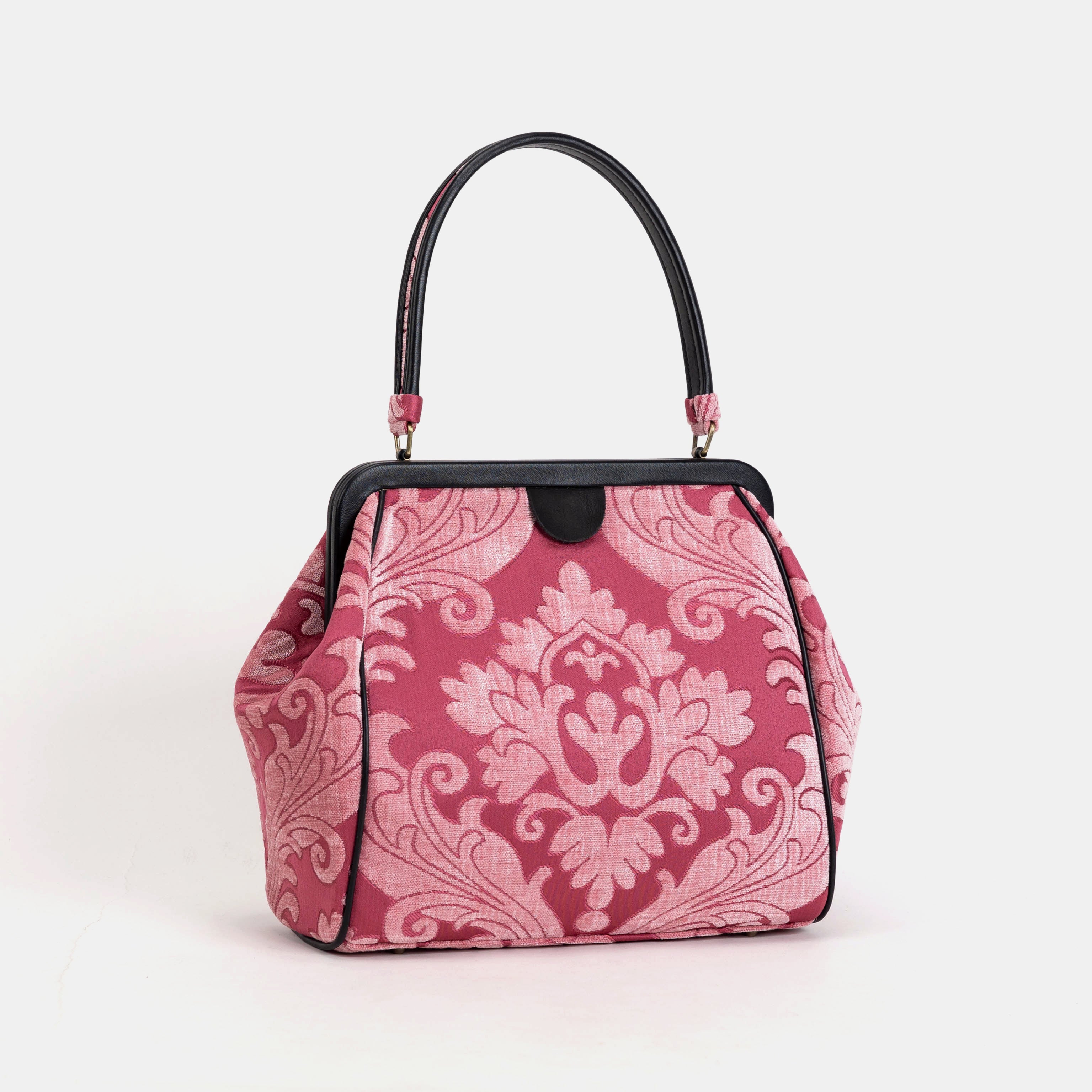Queen Rose Pink Alma Shoulder Bag Carpet Bag of America front side