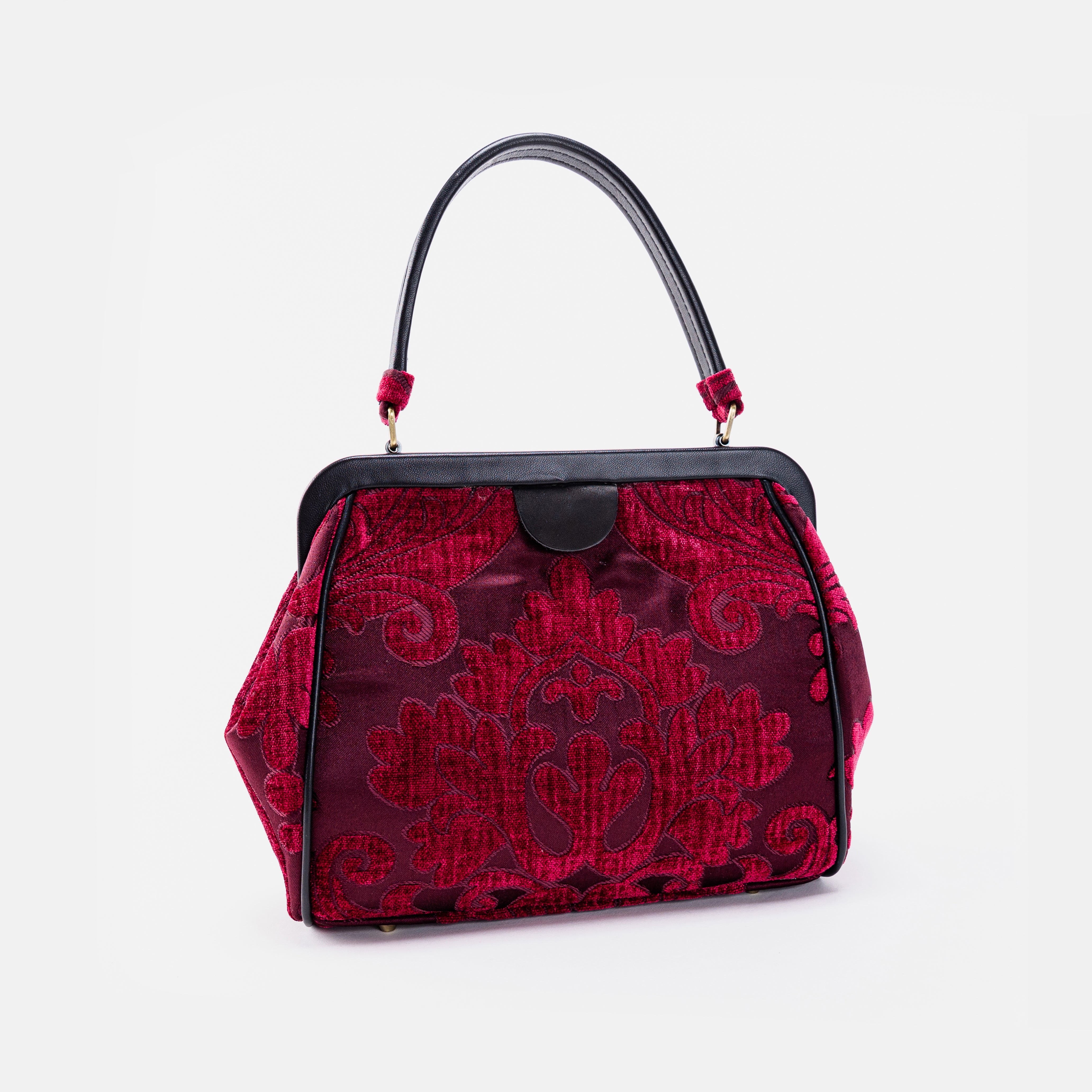 Queen Wine Alma Shoulder Bag Carpet Bag of America front side