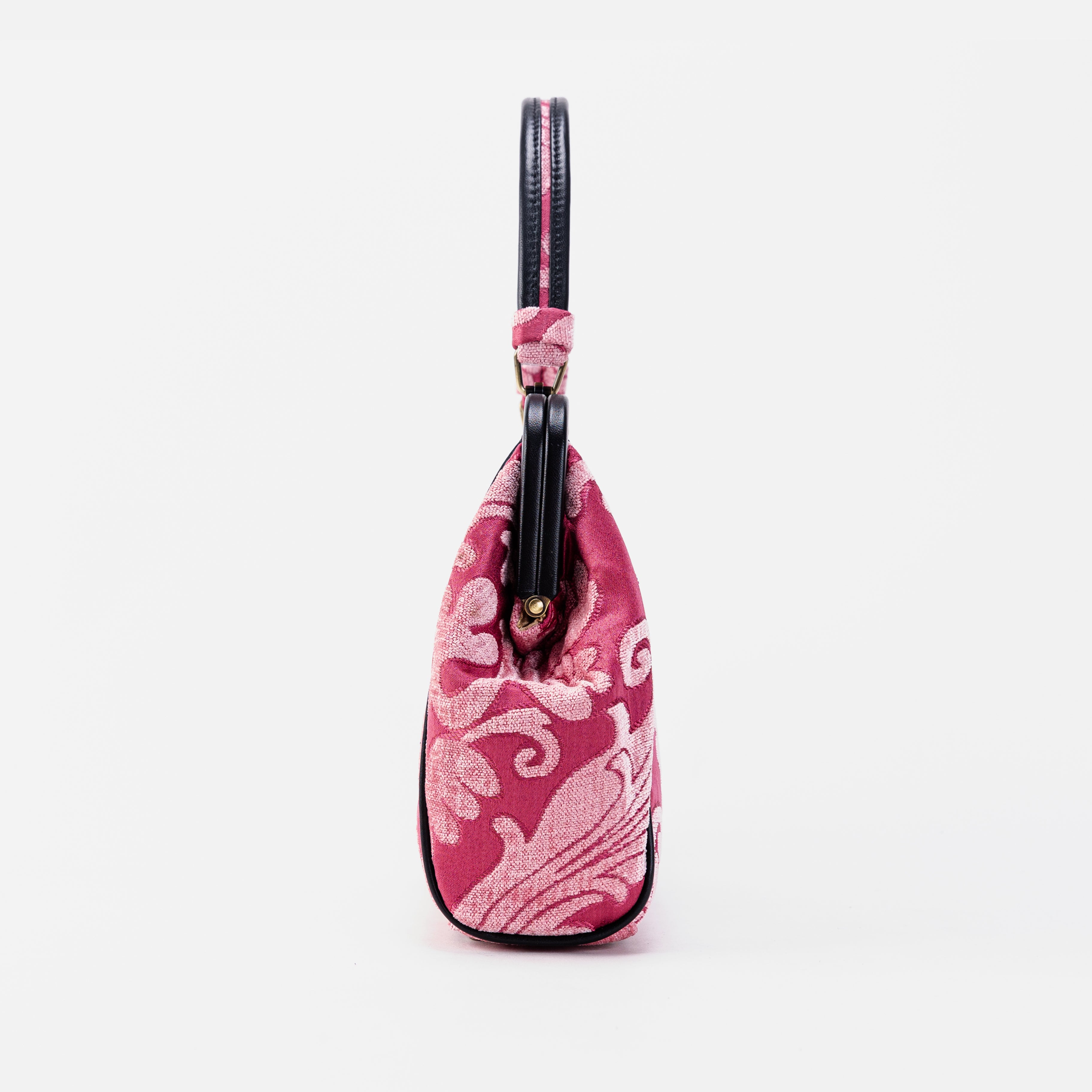 Queen Rose Pink Alma Satchel Carpet Bag side