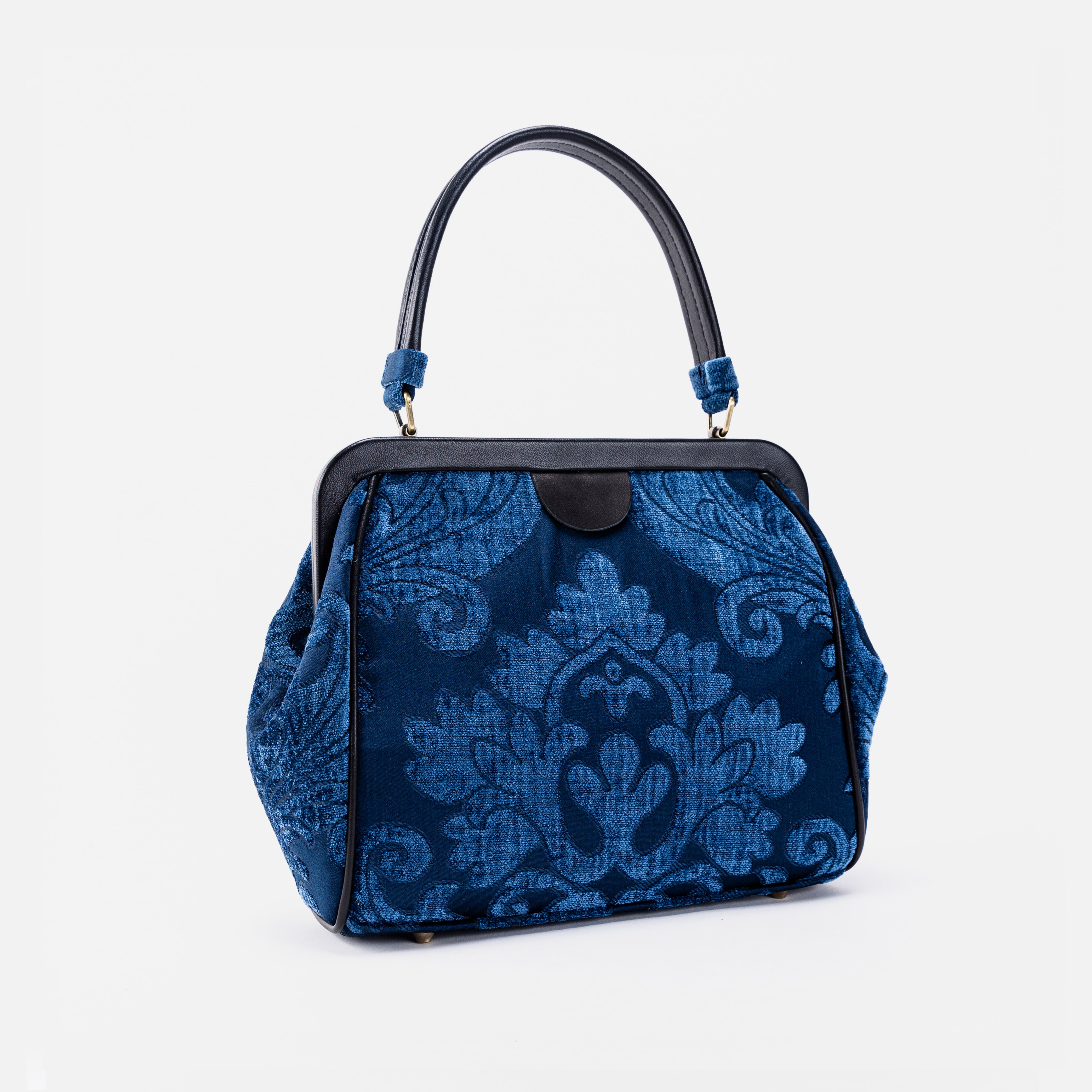 Alma Satchel Carpet Bag Queen Royal Blue front side