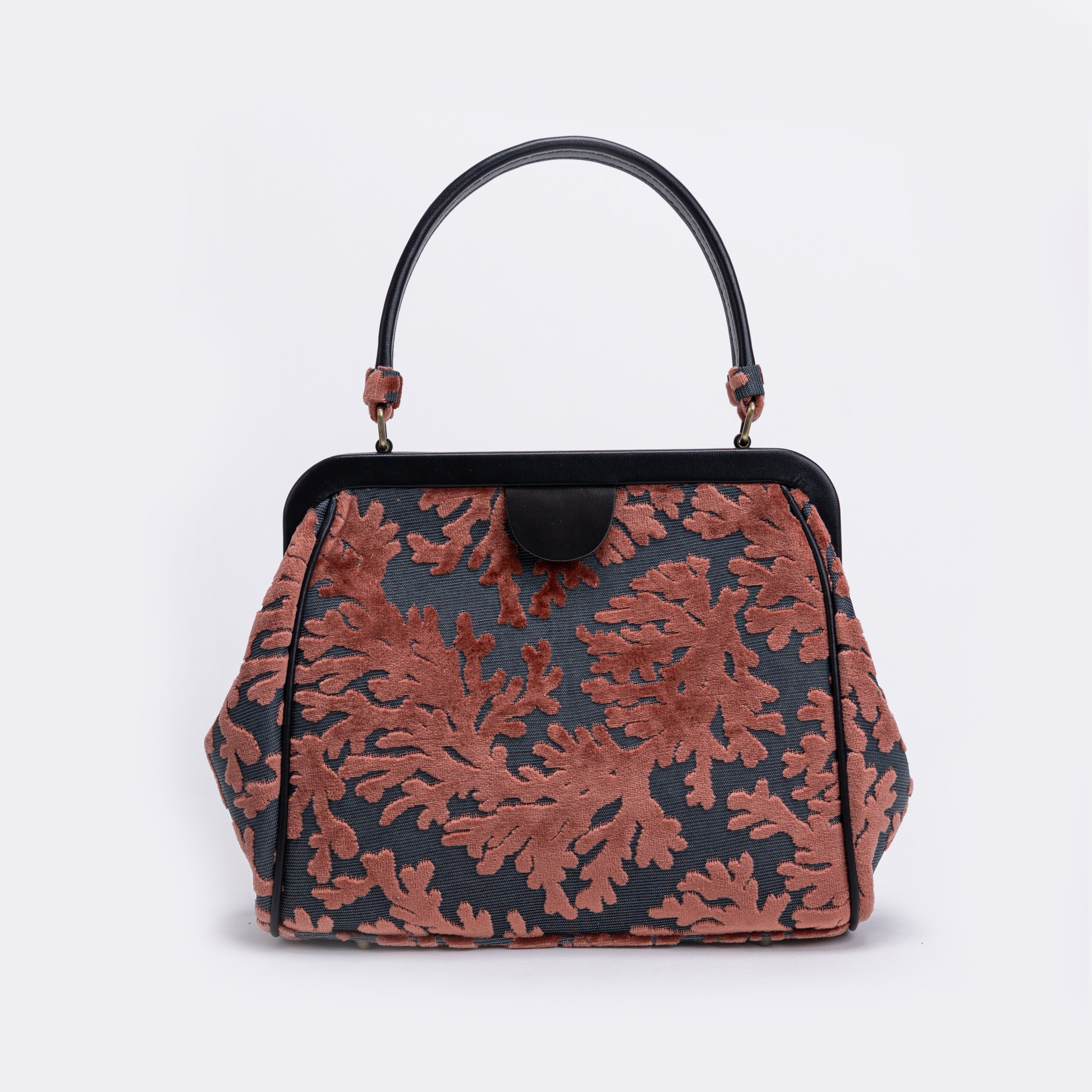 Burnout Velvet St Tropez Scuba Coral Alma Satchel MAIN
