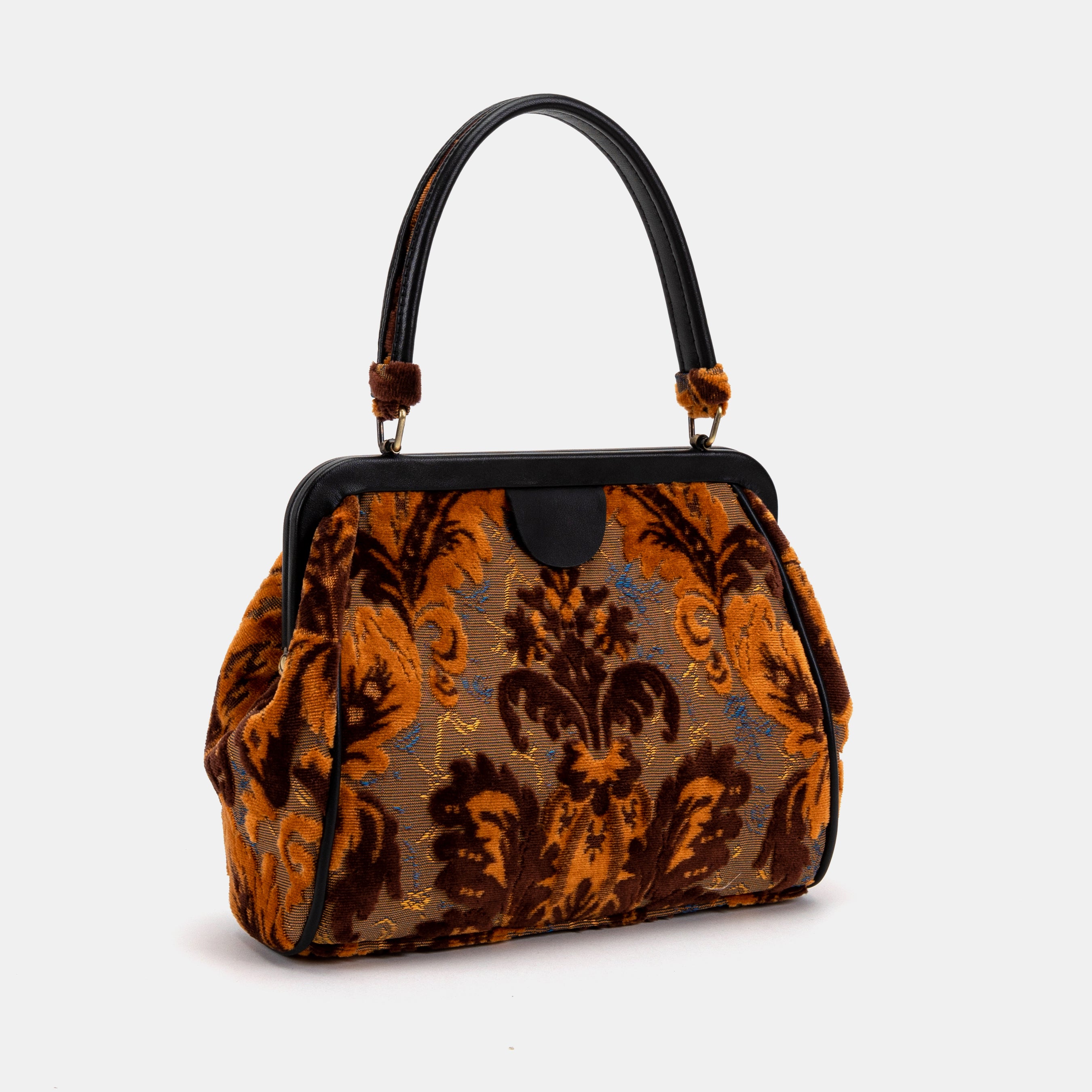 Burnout Velvet Revival Sienna Alma Carpet Bag of America front side